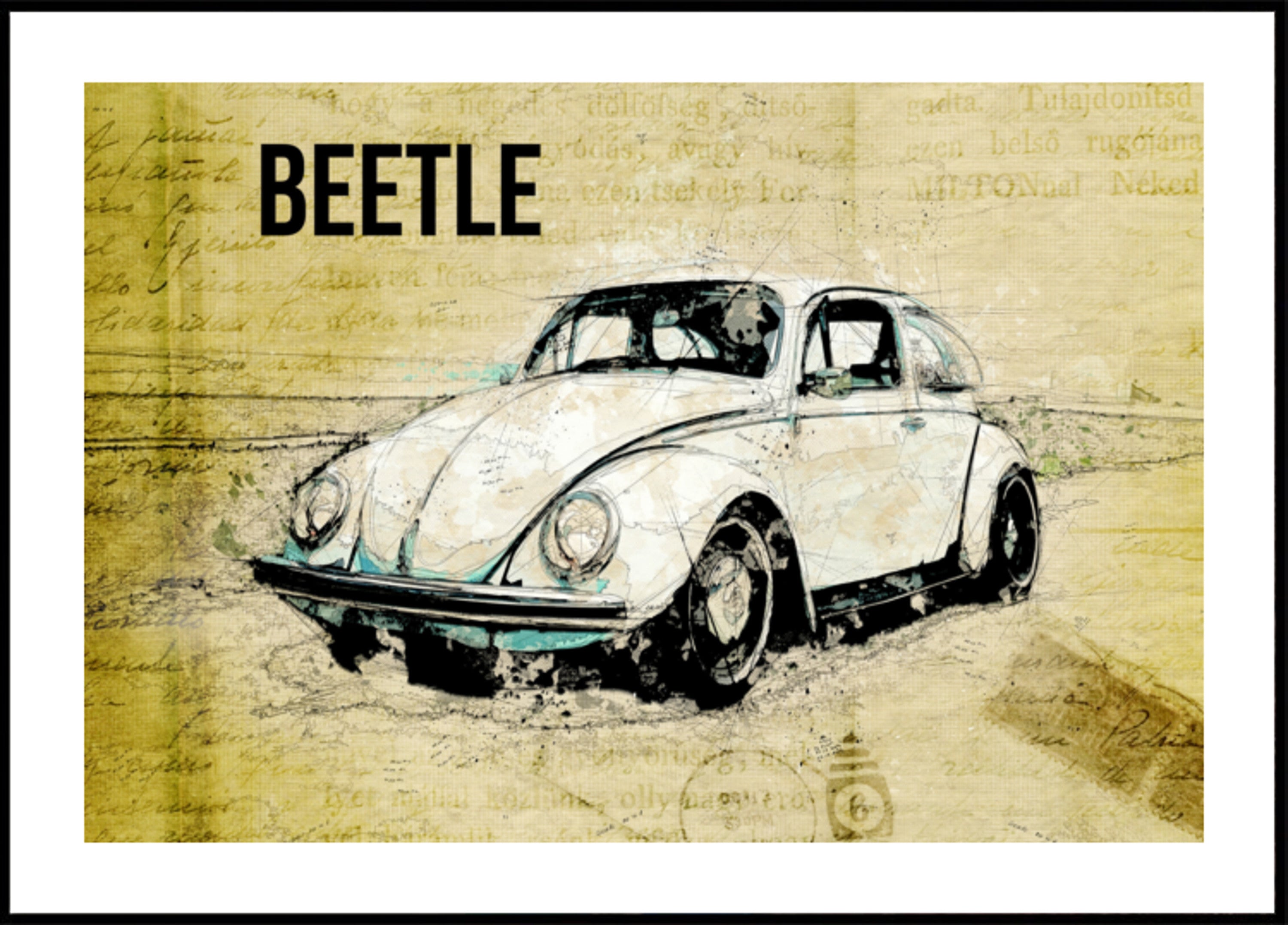 Vintage auto schets