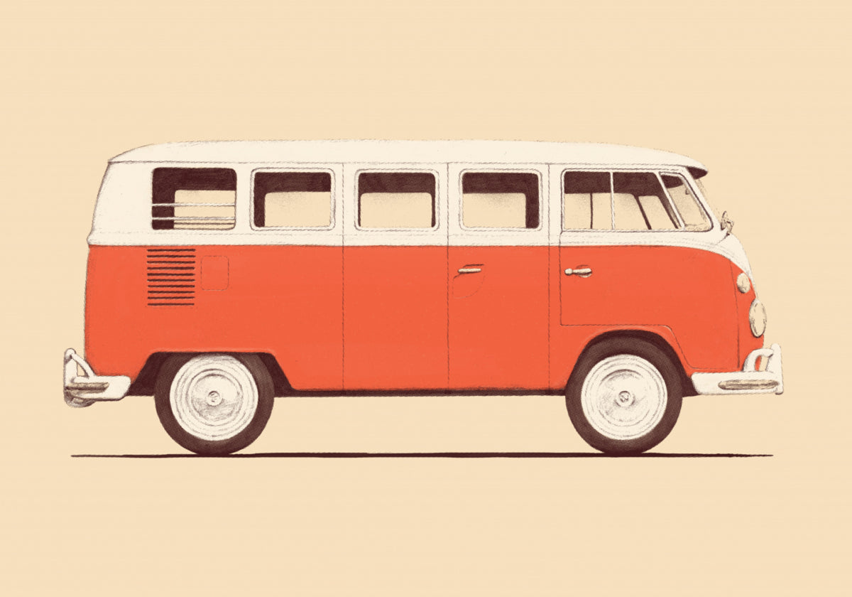 Klassieke rode camper