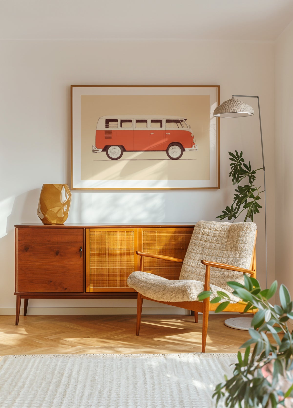 Klassieke rode camper