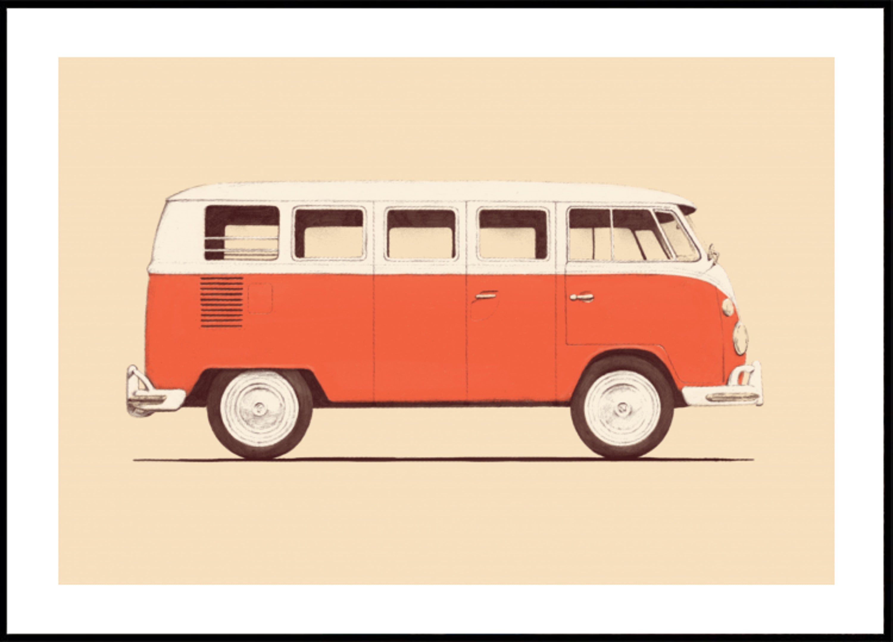 Klassieke rode camper