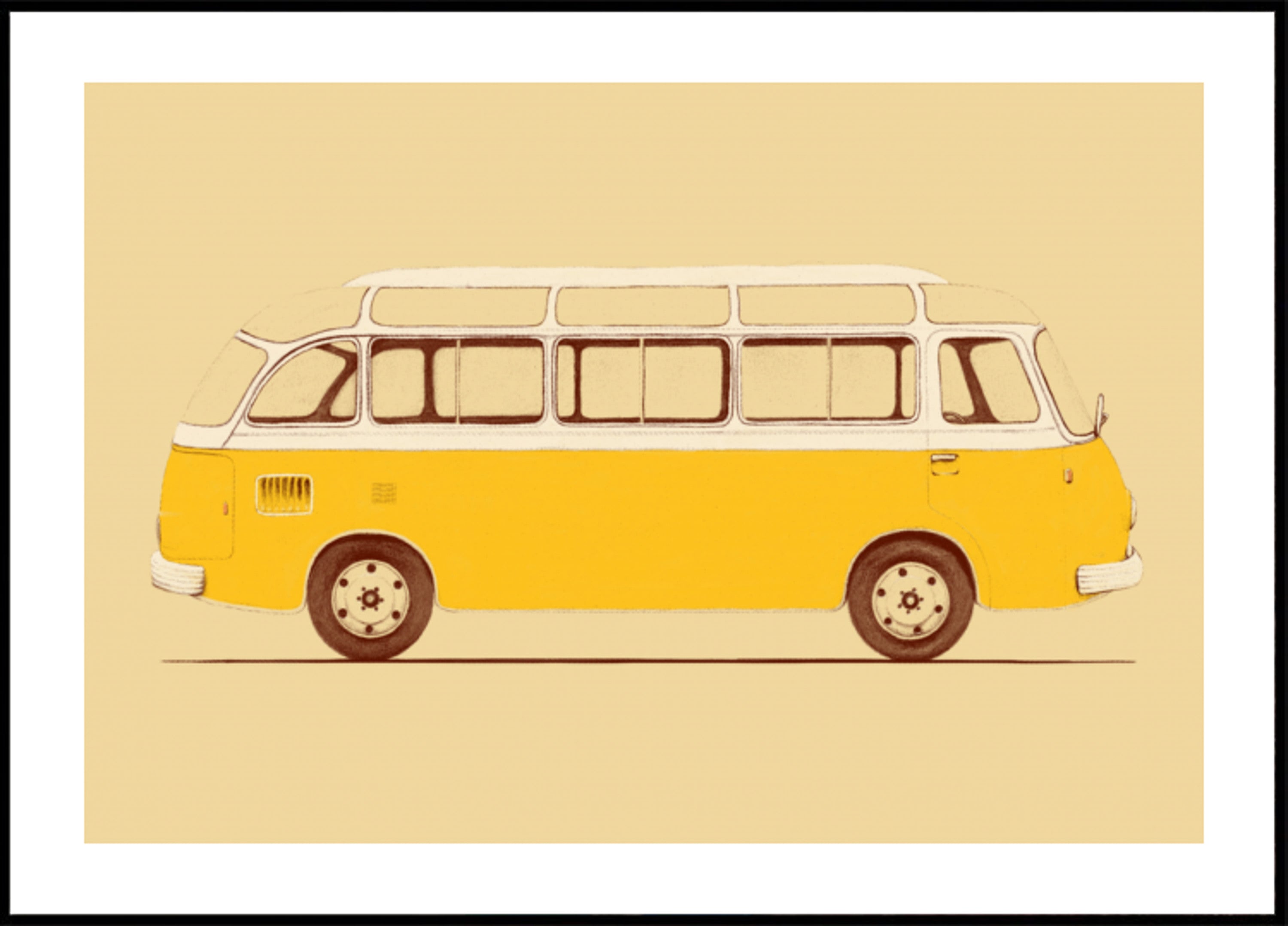 Vintage gele bus