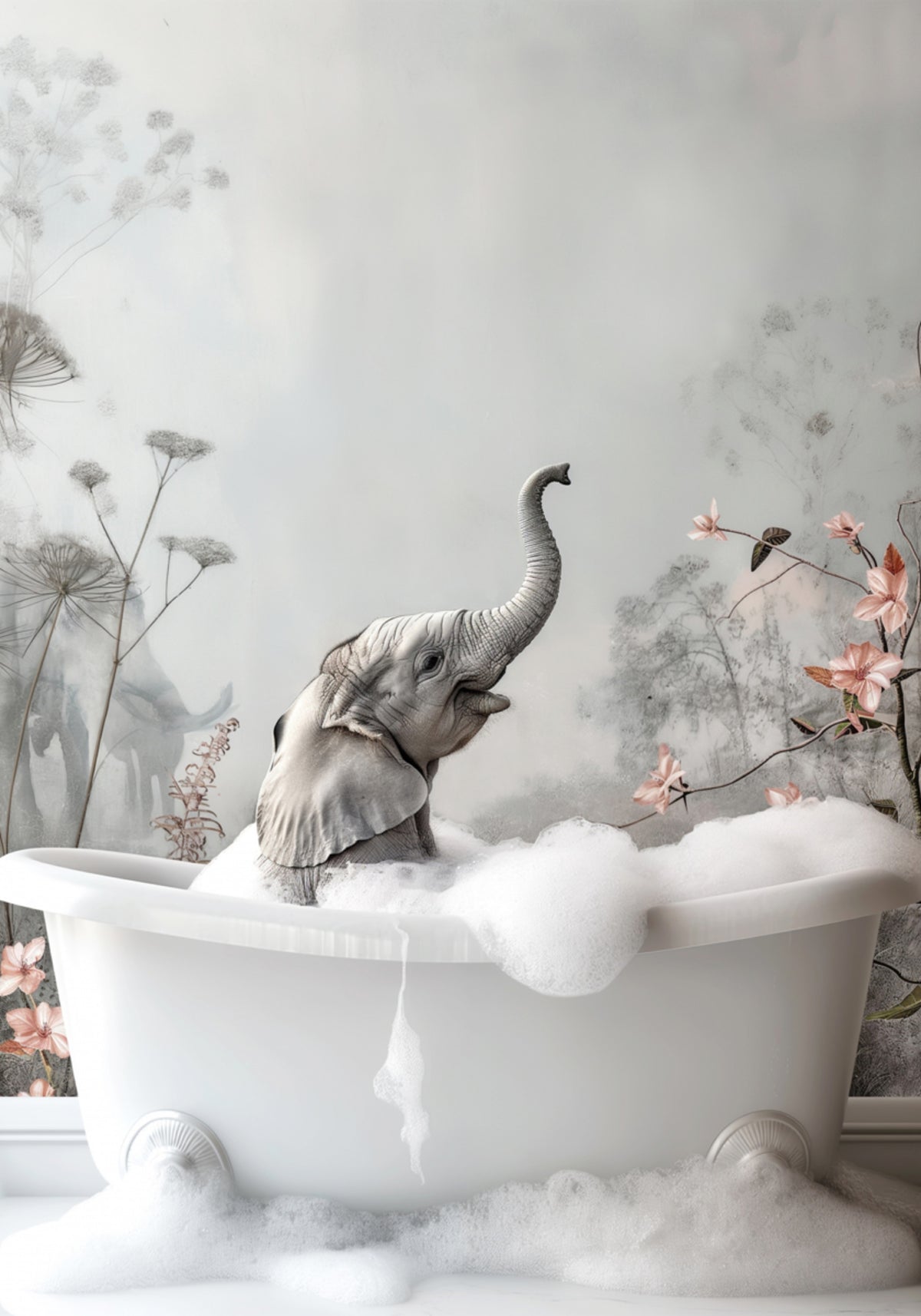 Babyolifant bubbelbad