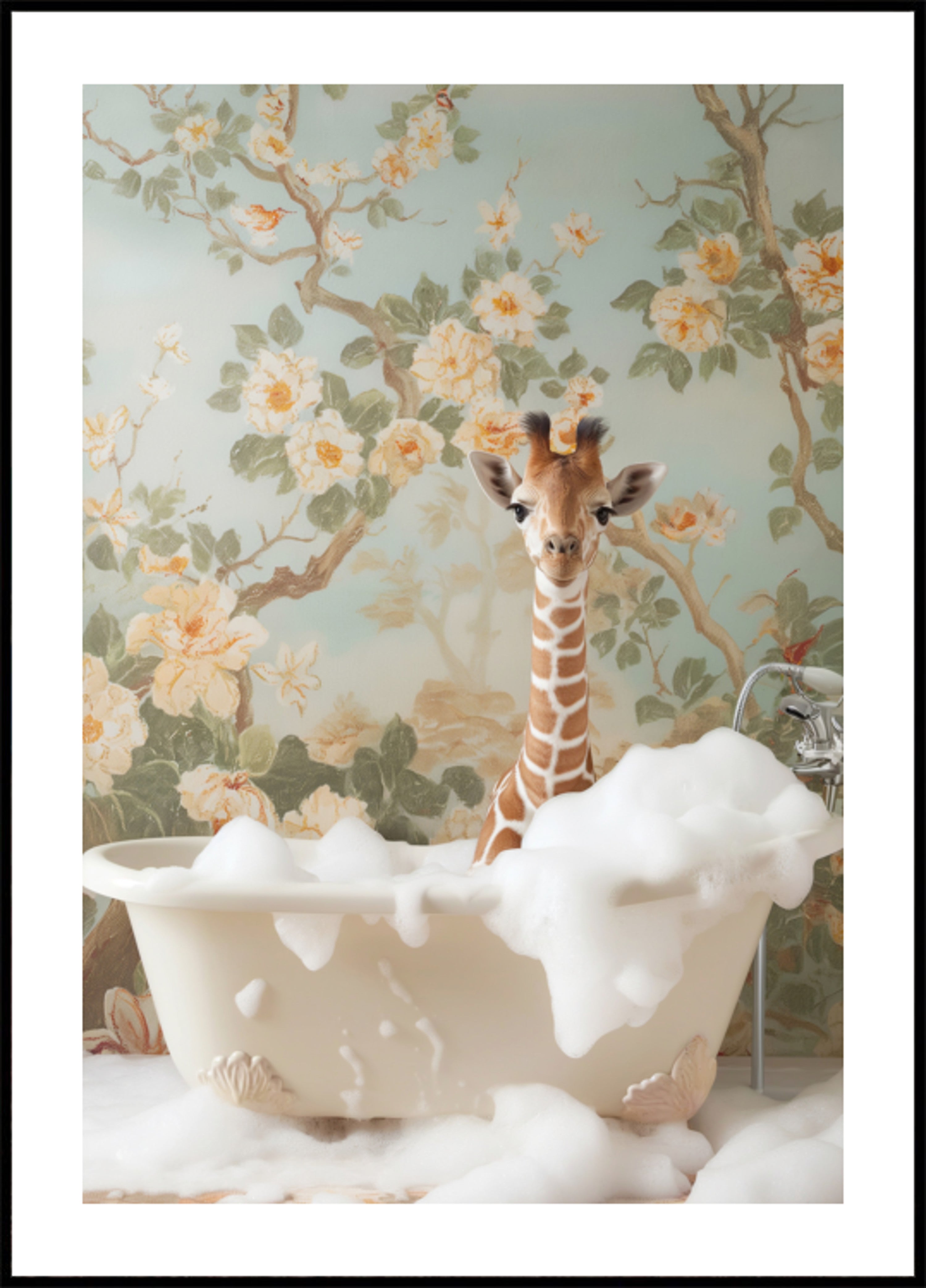 Baby giraffe bubbelbad