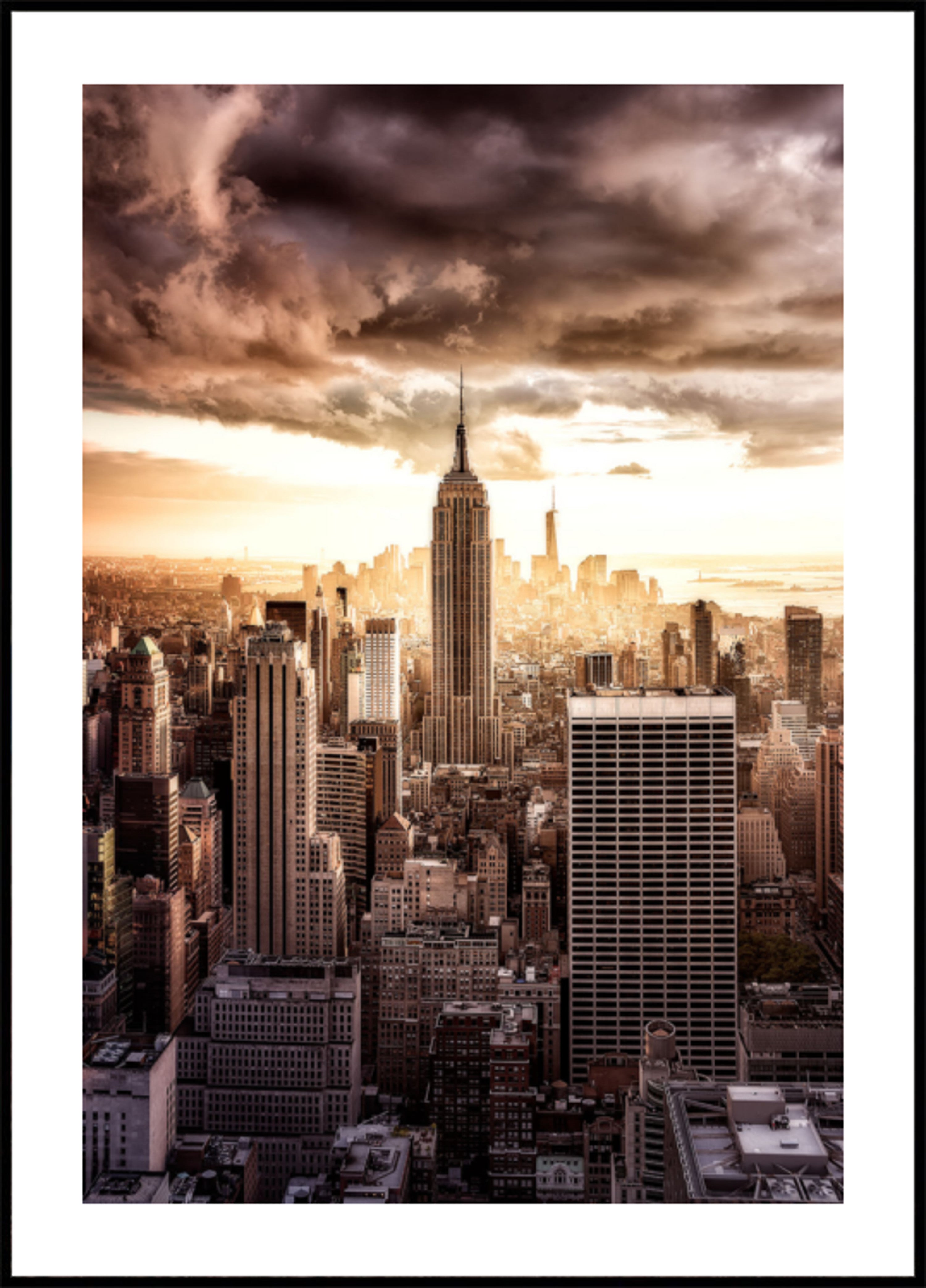 Dramatische skyline van New York City