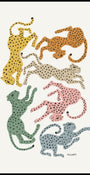Kleurrijke dansende cheeta's