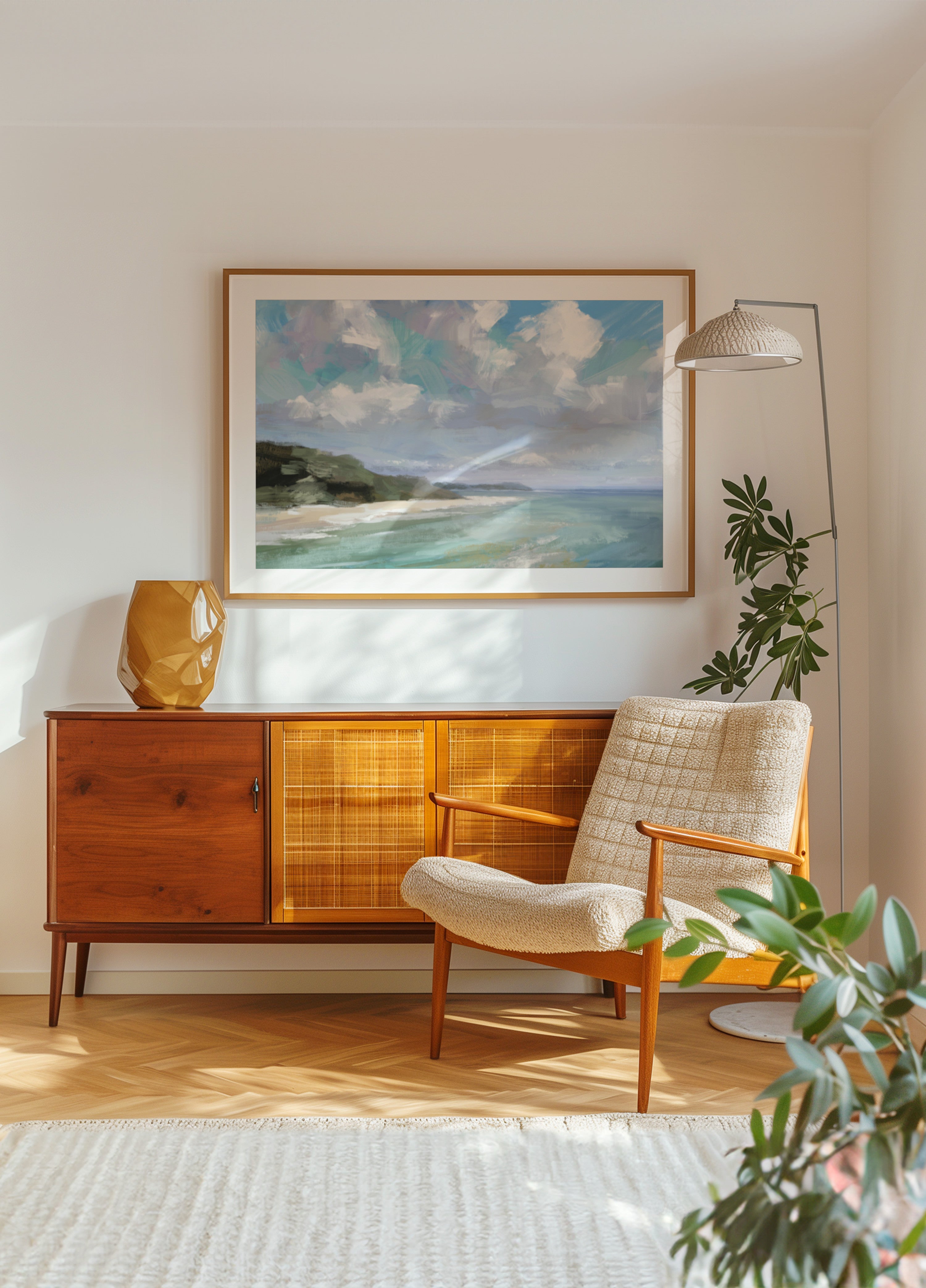 Vreedzame strandscène