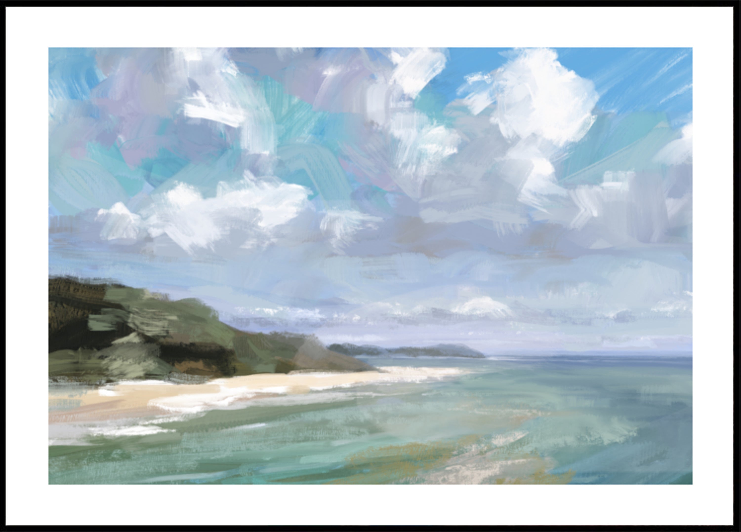 Vreedzame strandscène