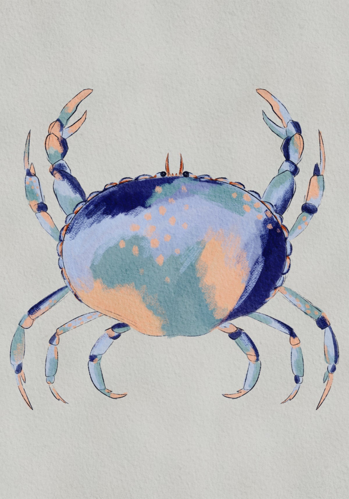 Sereen blauwe krab