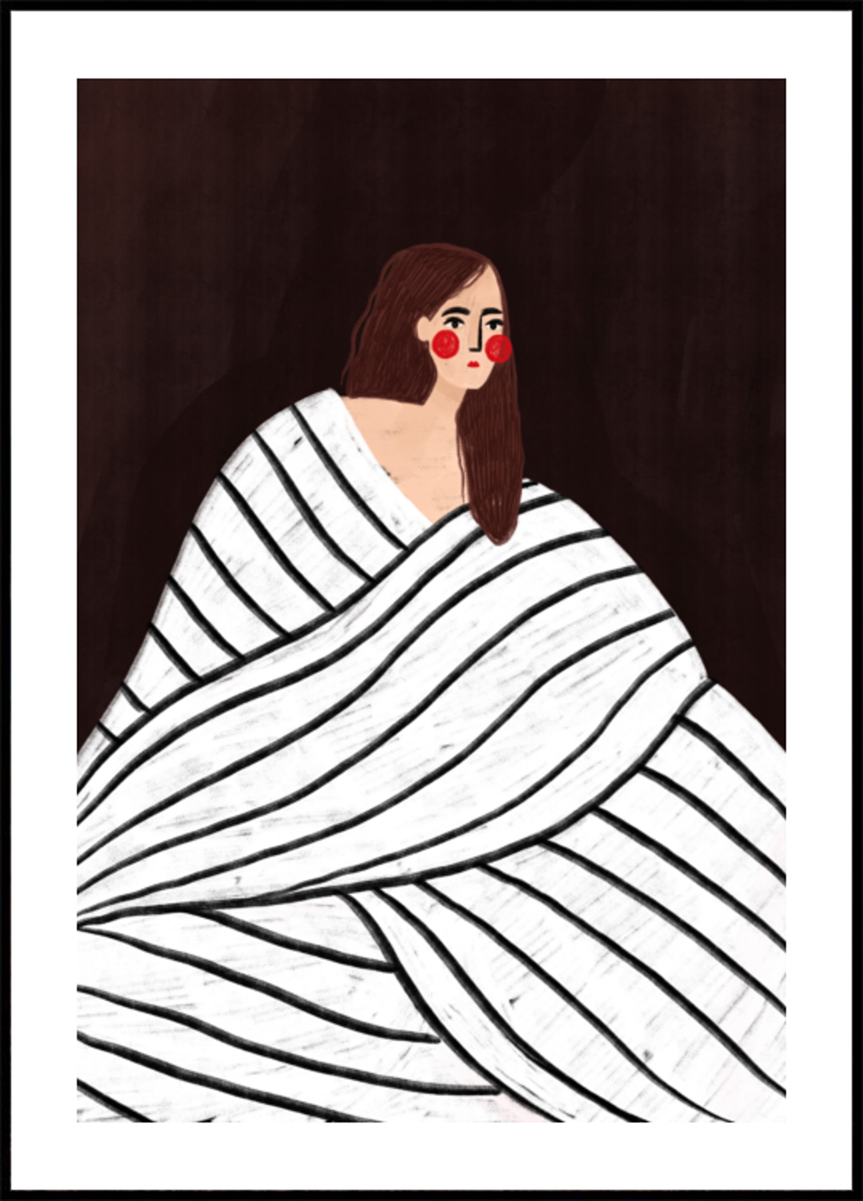 Rustig gestreept portret