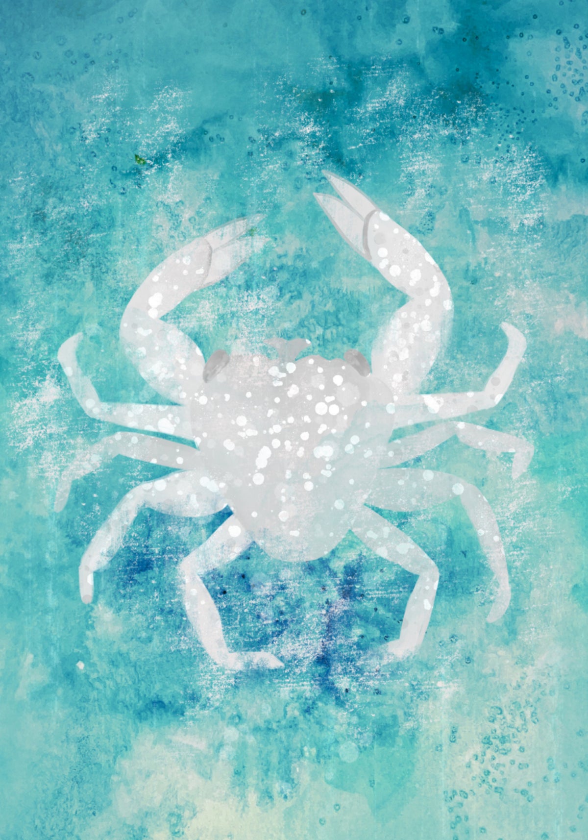 Etherische blauwe krab