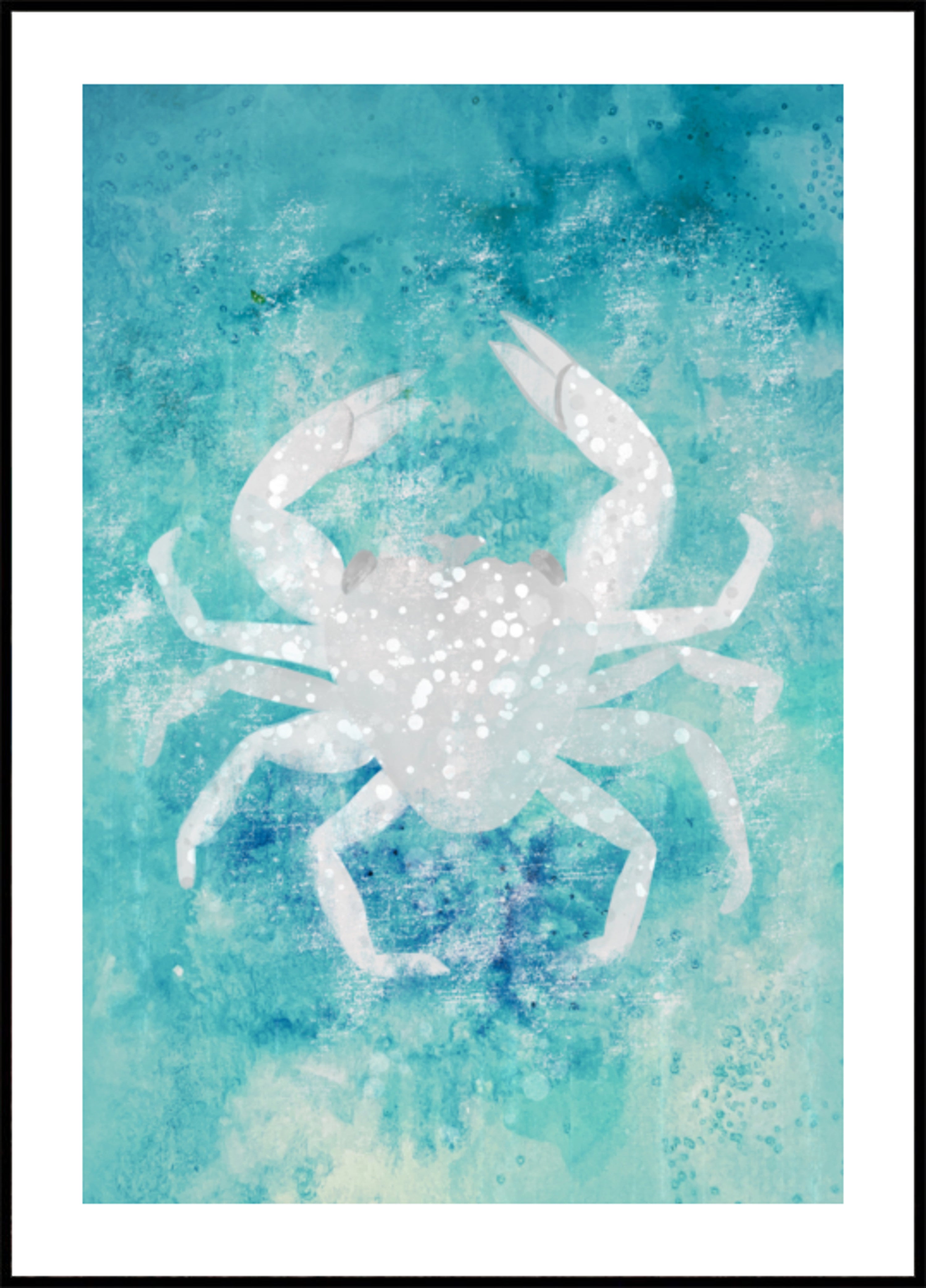 Etherische blauwe krab