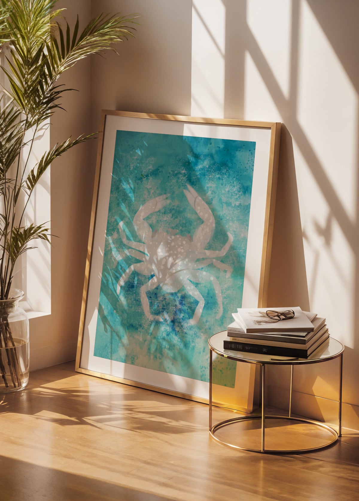 Etherische blauwe krab