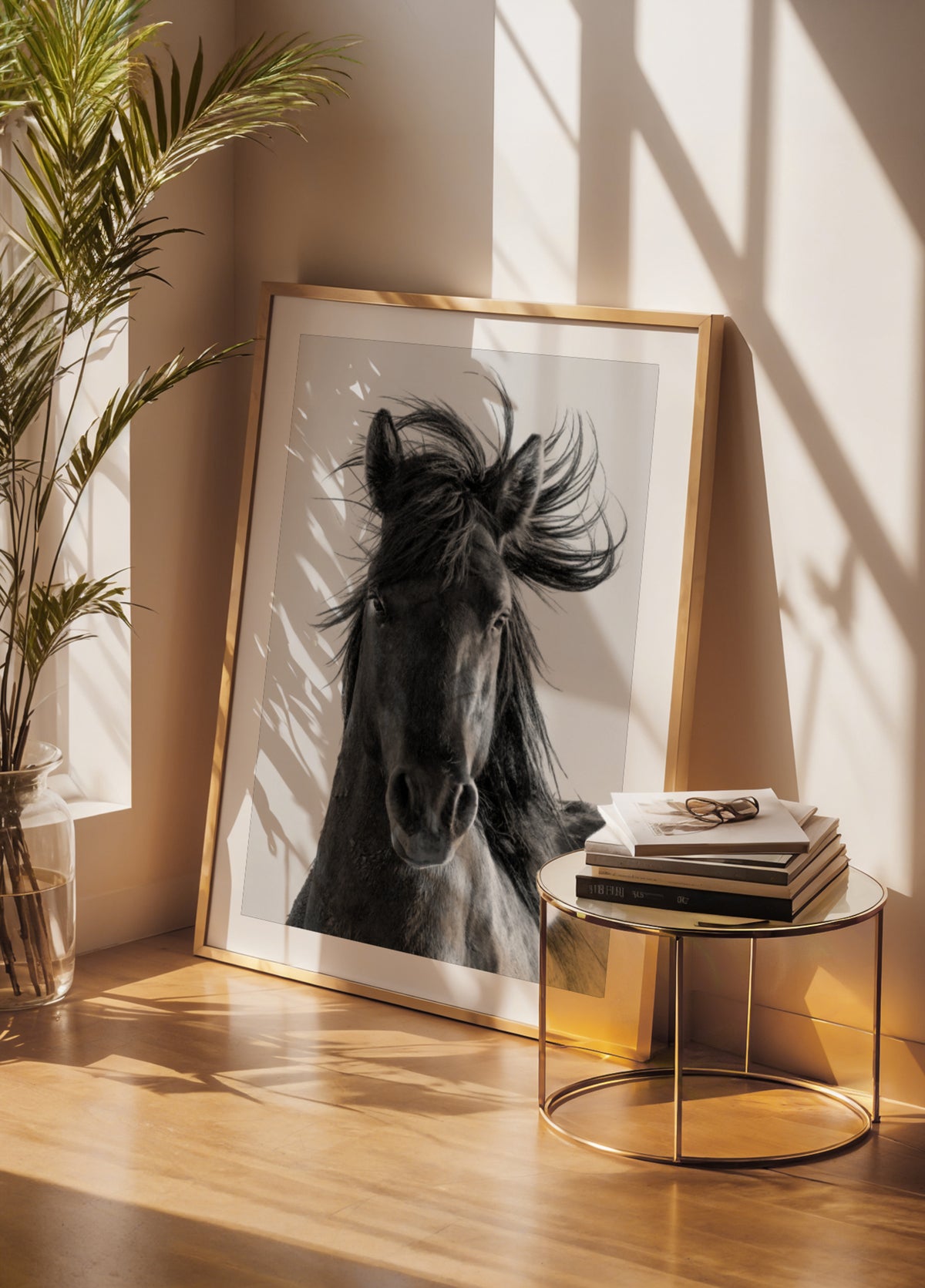 Portret van een wild paard