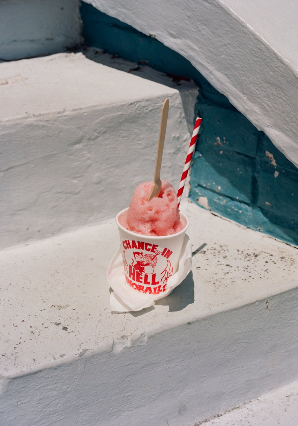 Verfrissende roze slushie