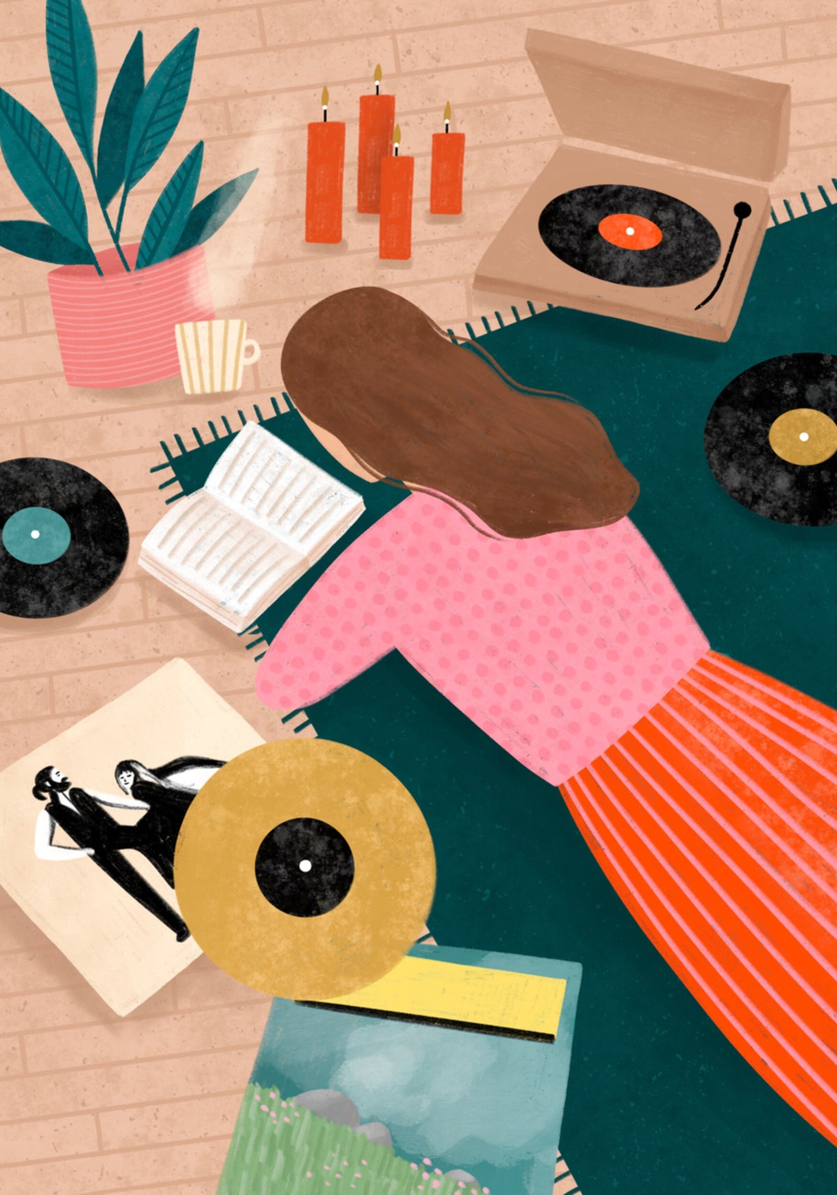 Gezellige vinyl luisterkunst