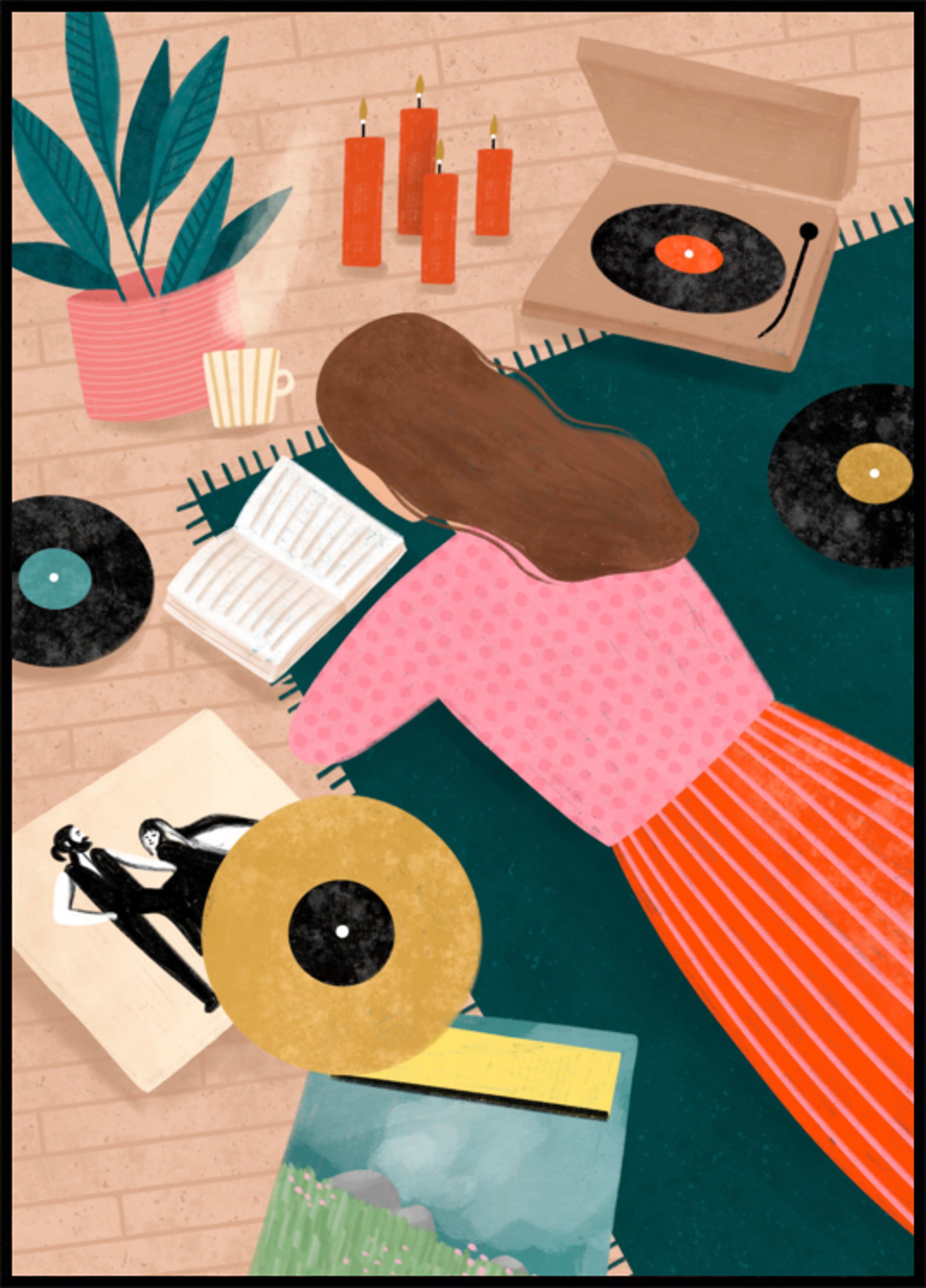 Gezellige vinyl luisterkunst