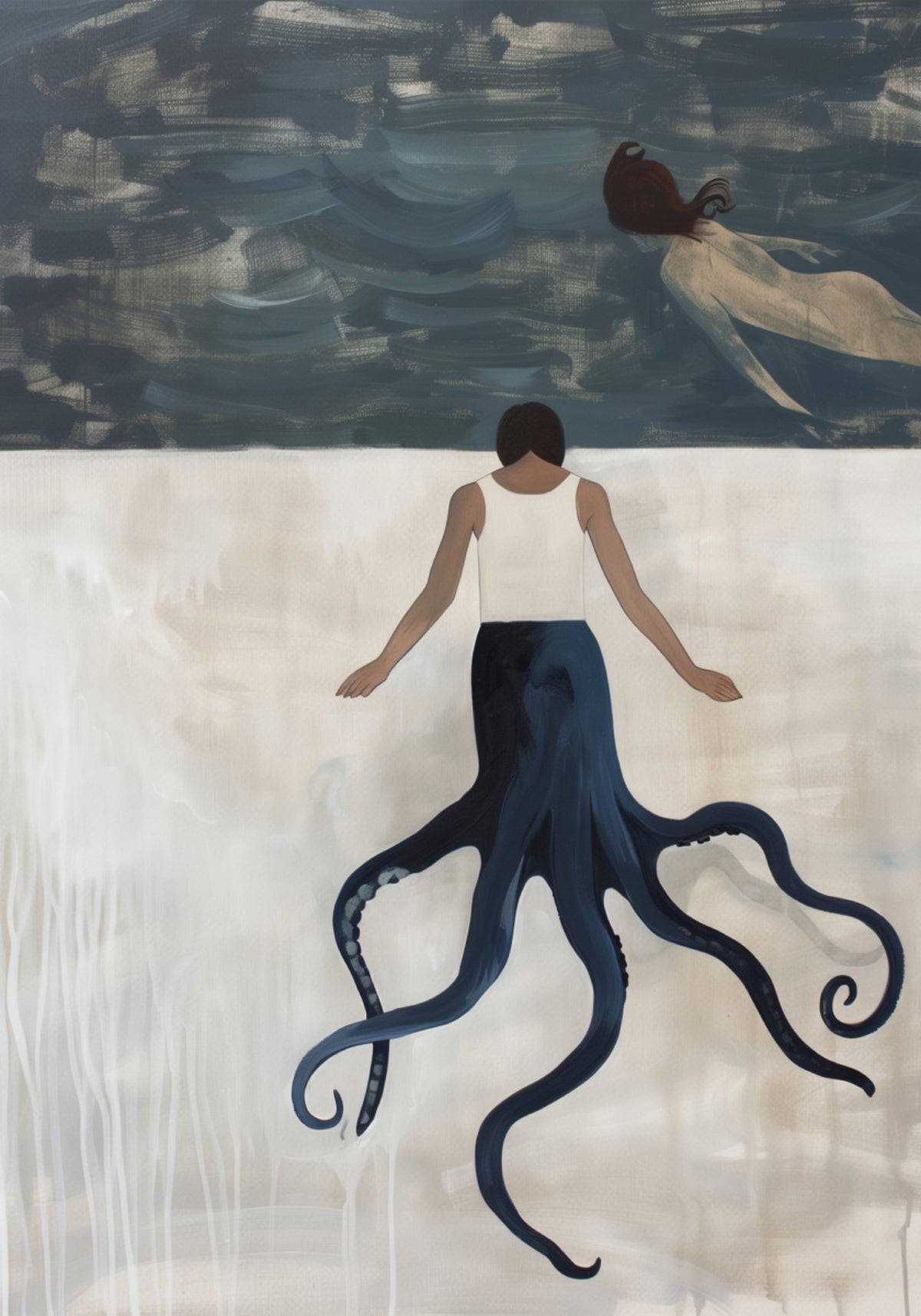 Octopusvrouw droomt