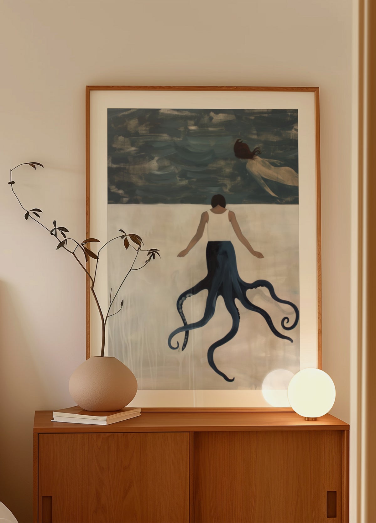 Octopusvrouw droomt