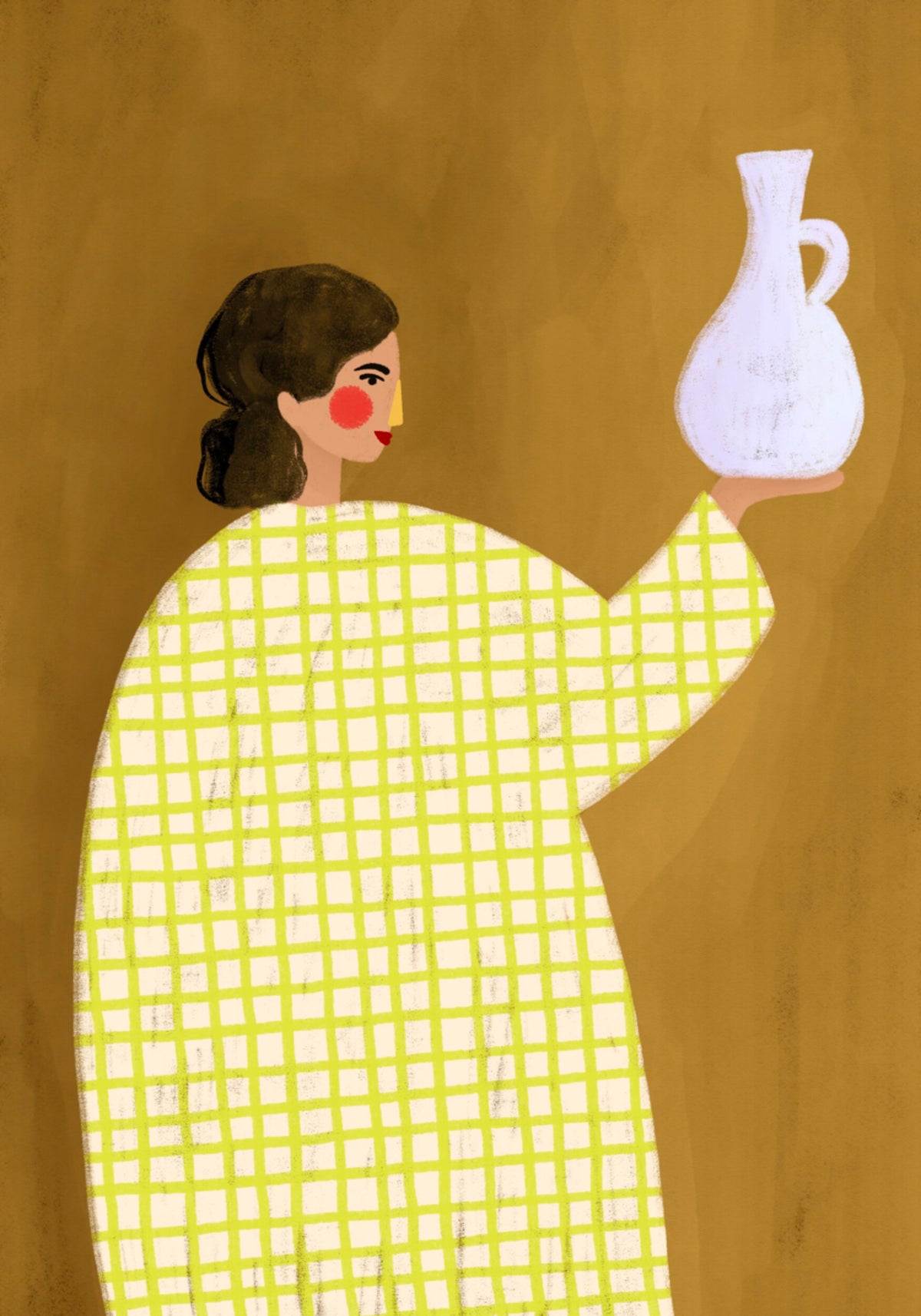 Vrouw met aardewerk