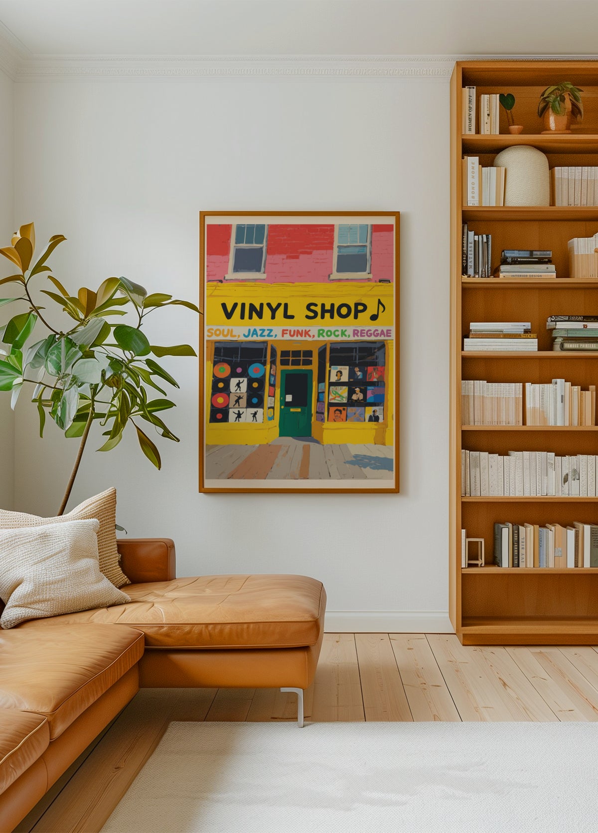 Kleurrijke vinylwinkel