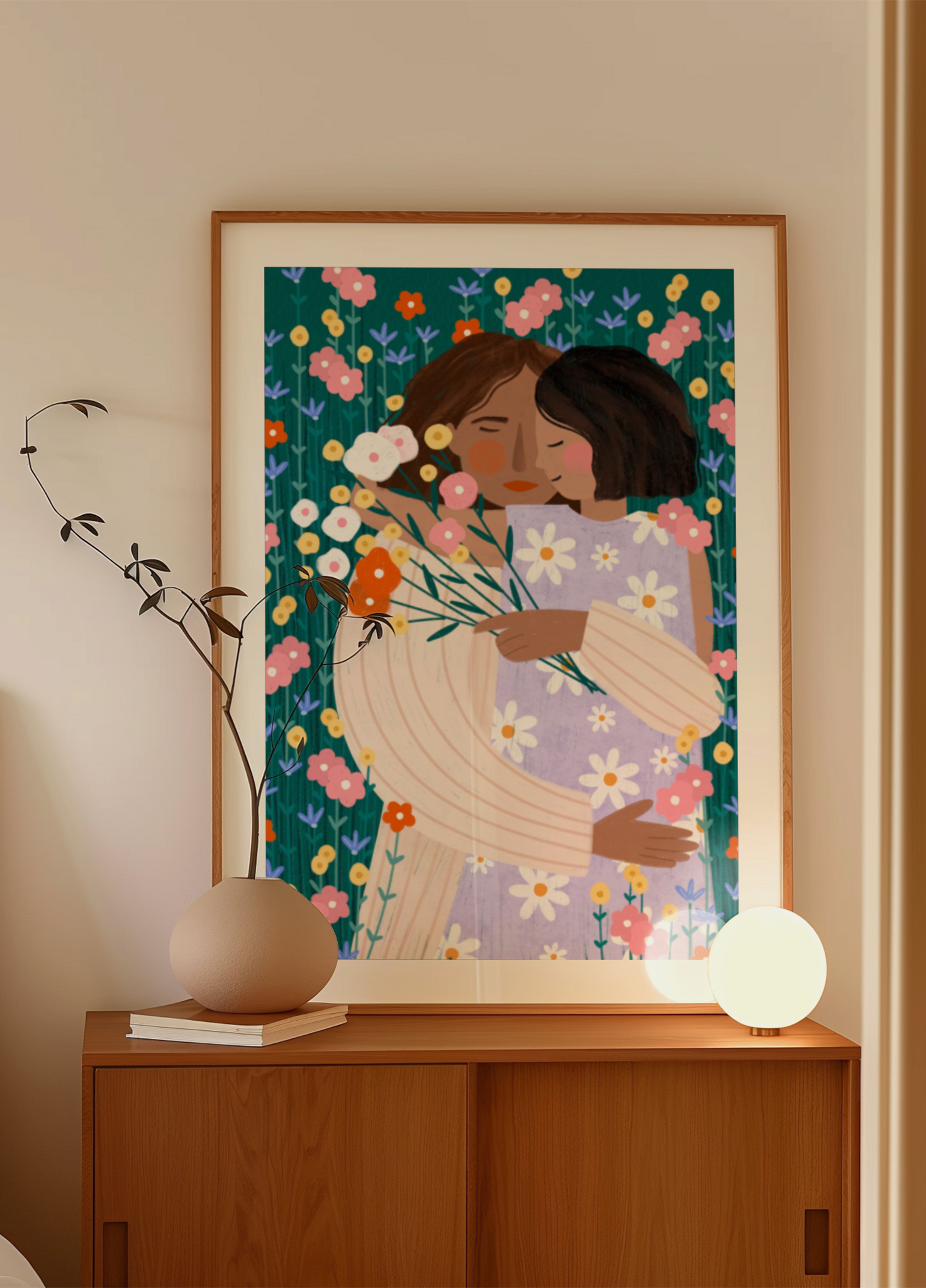 Bloemen omhelzing