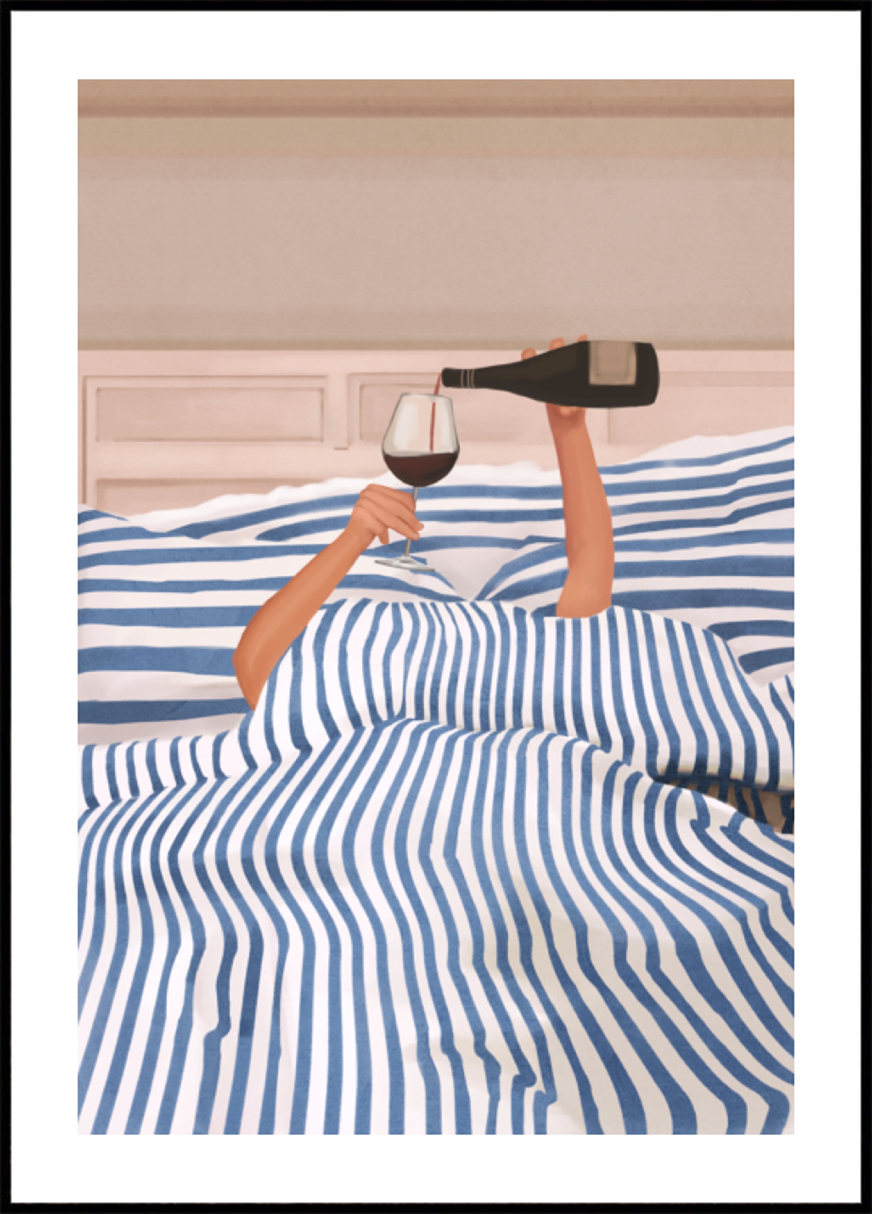 Wijn in bed