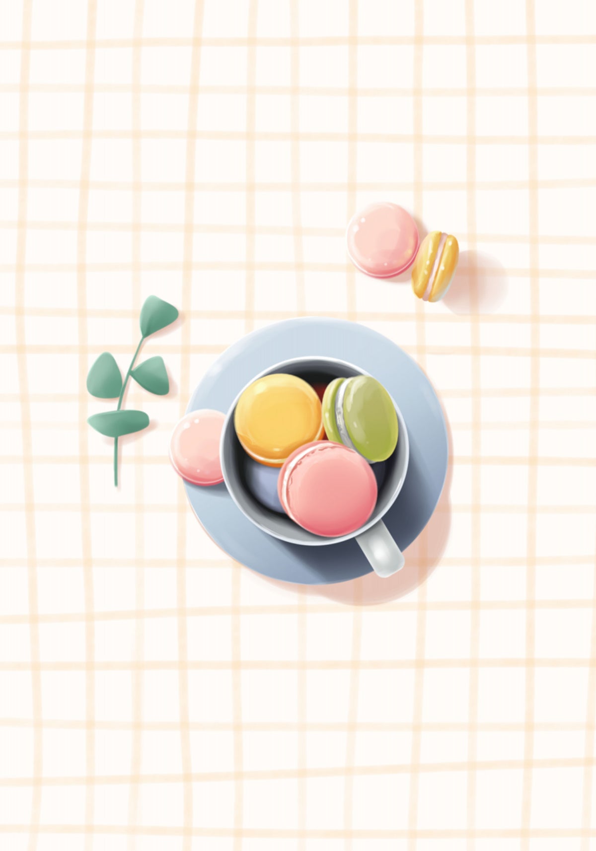 Zoete pastelmacarons