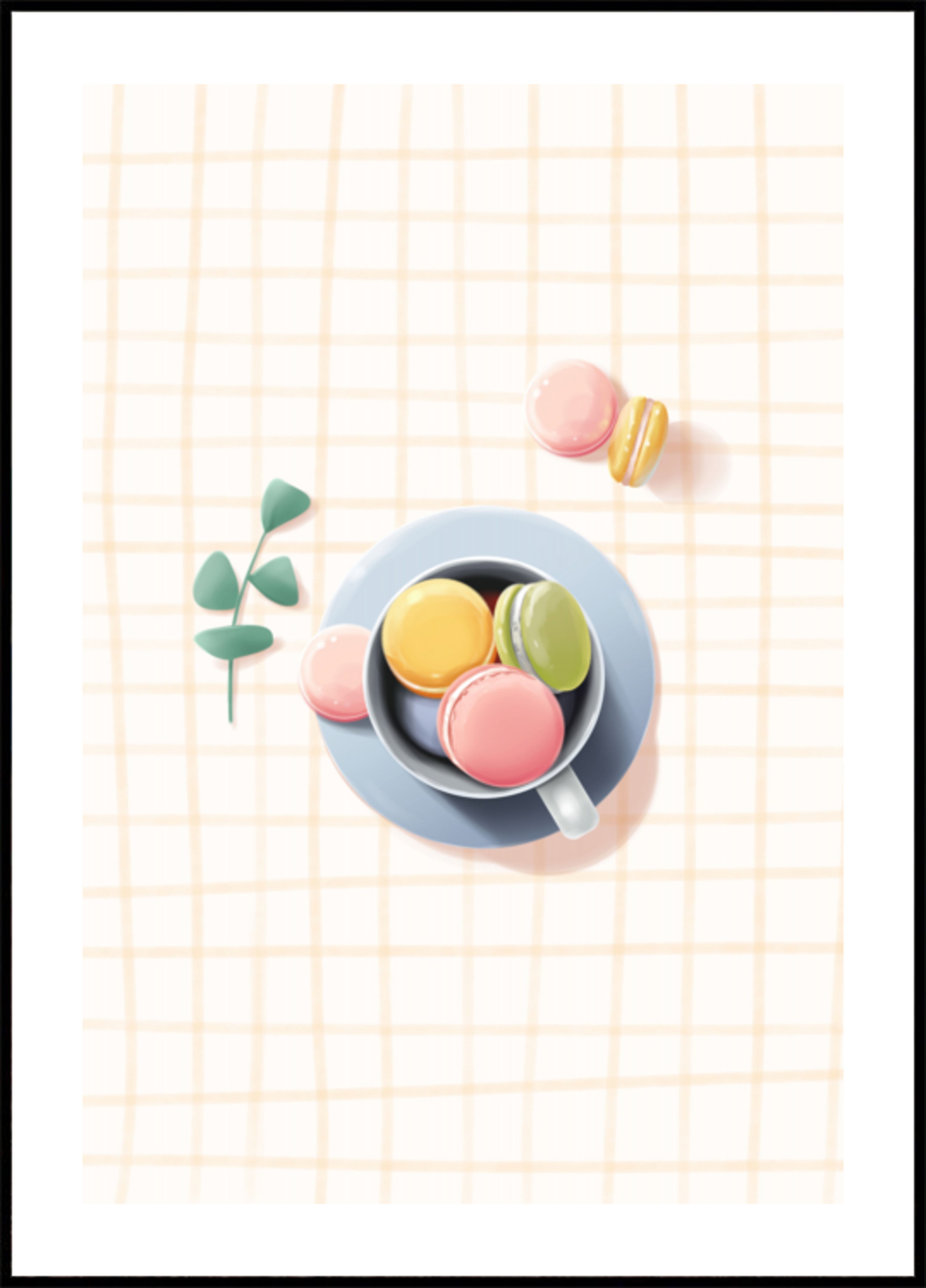 Zoete pastelmacarons