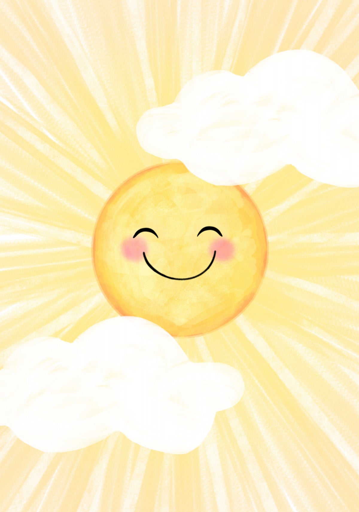 Gelukkig lachende zon