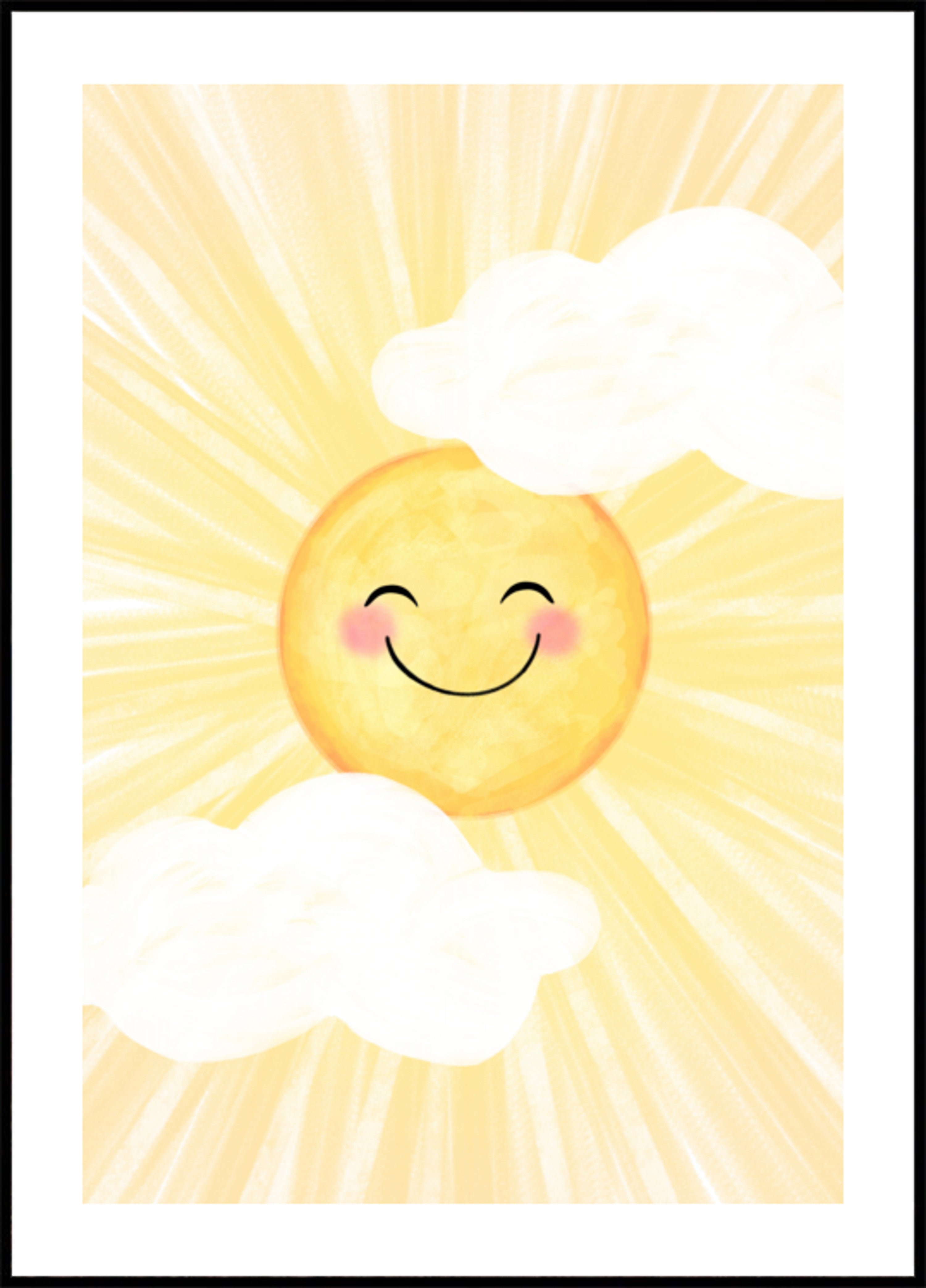 Gelukkig lachende zon