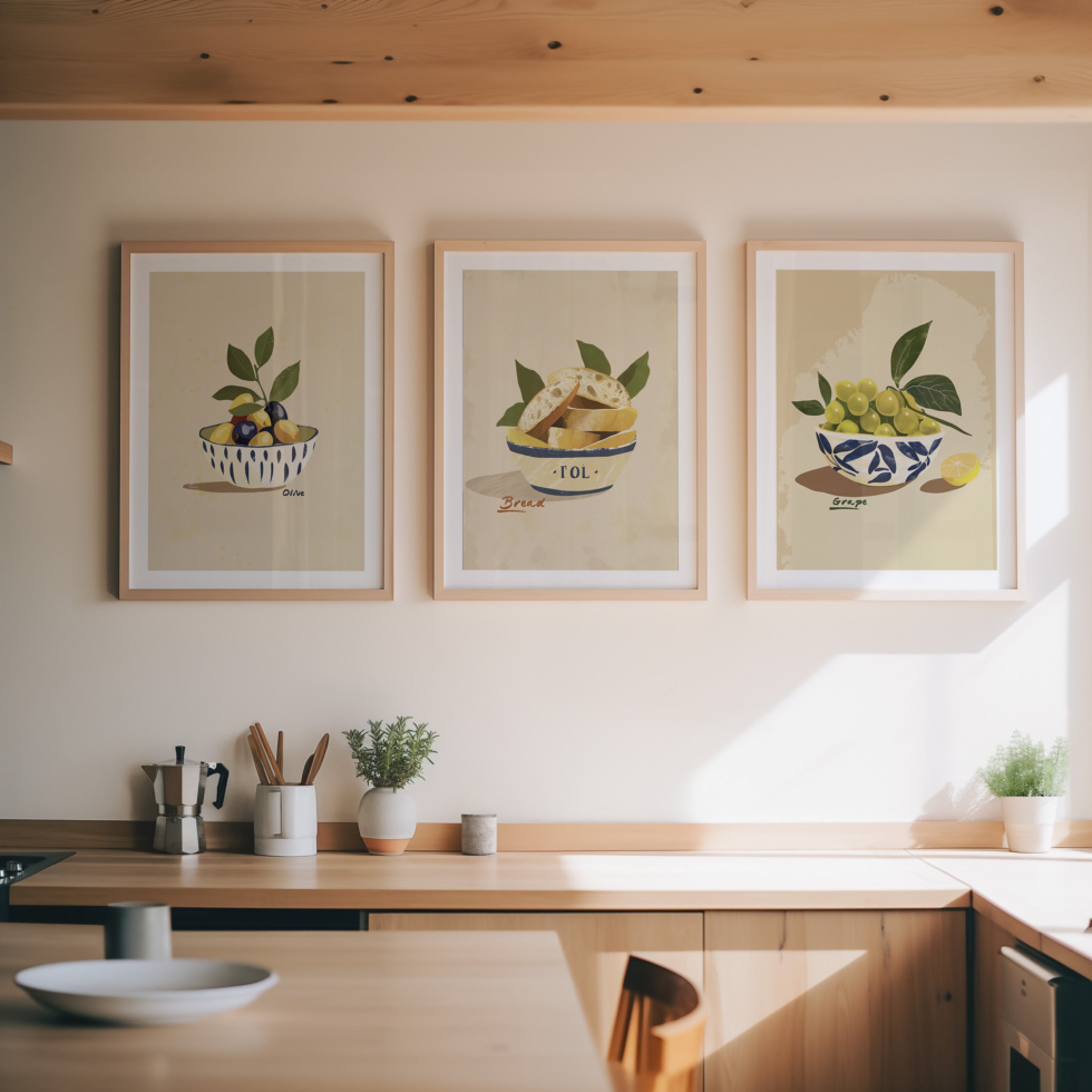 Verse groene theeposter