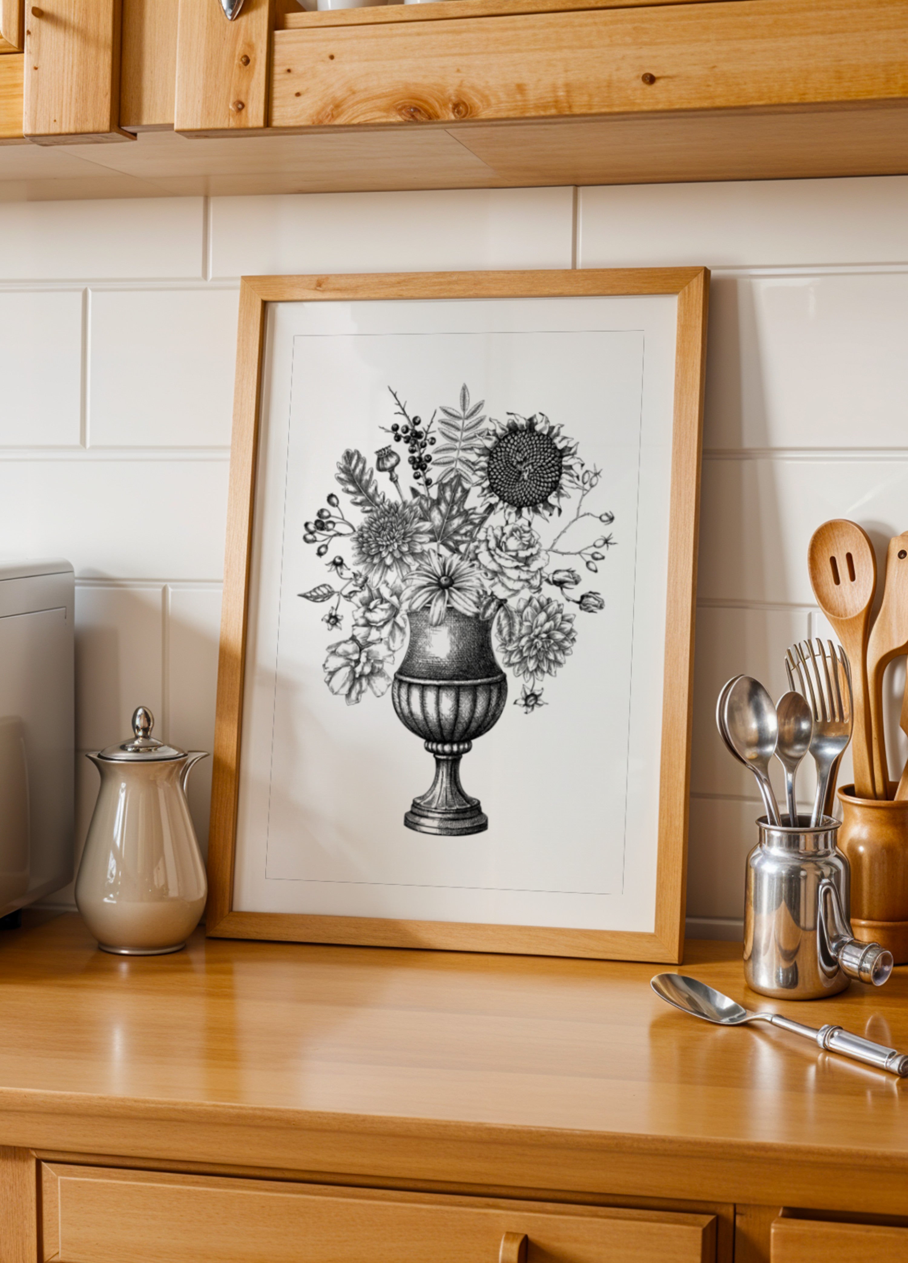 Elegante herfst bloemenurn