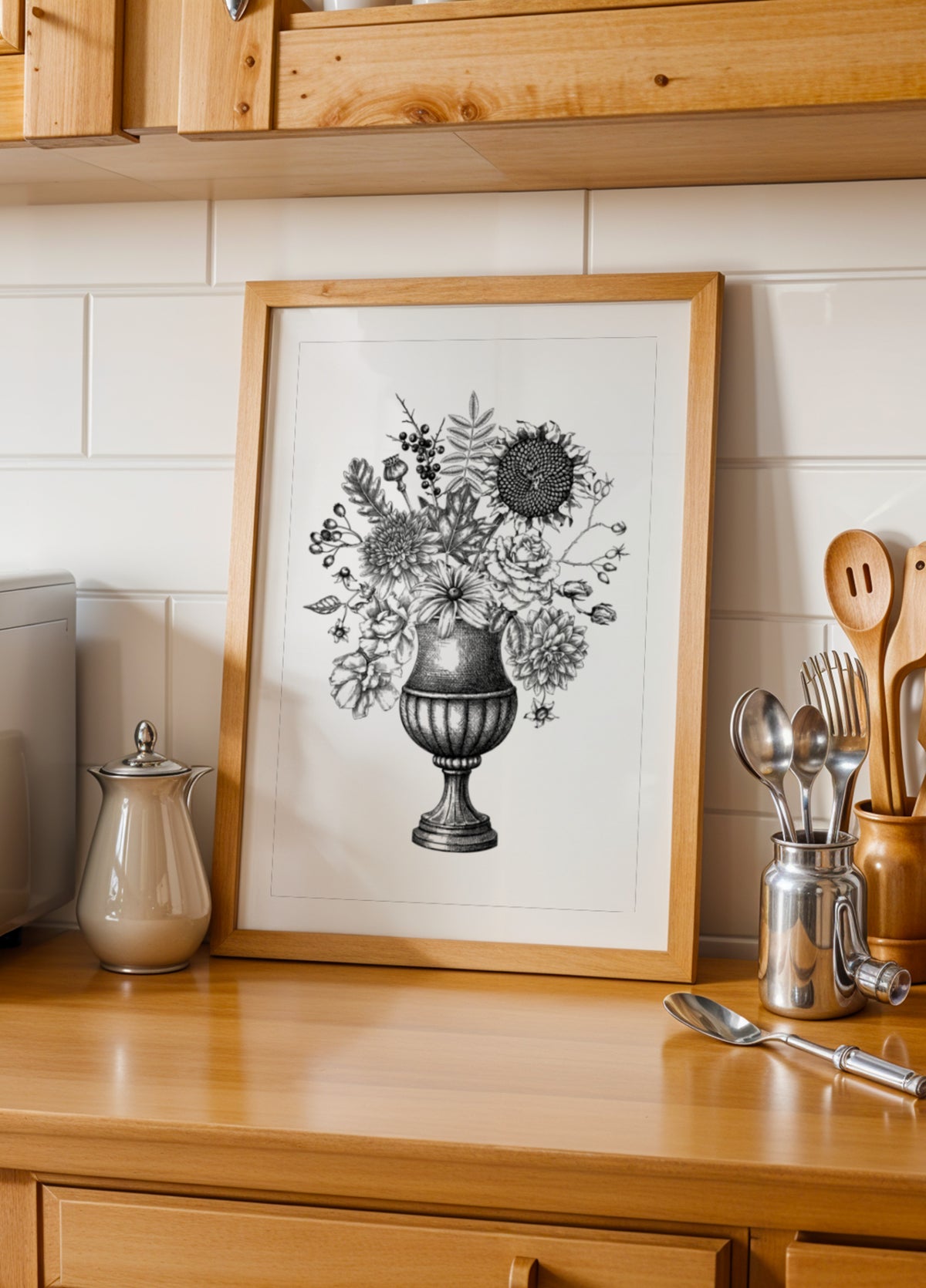 Elegante herfst bloemenurn