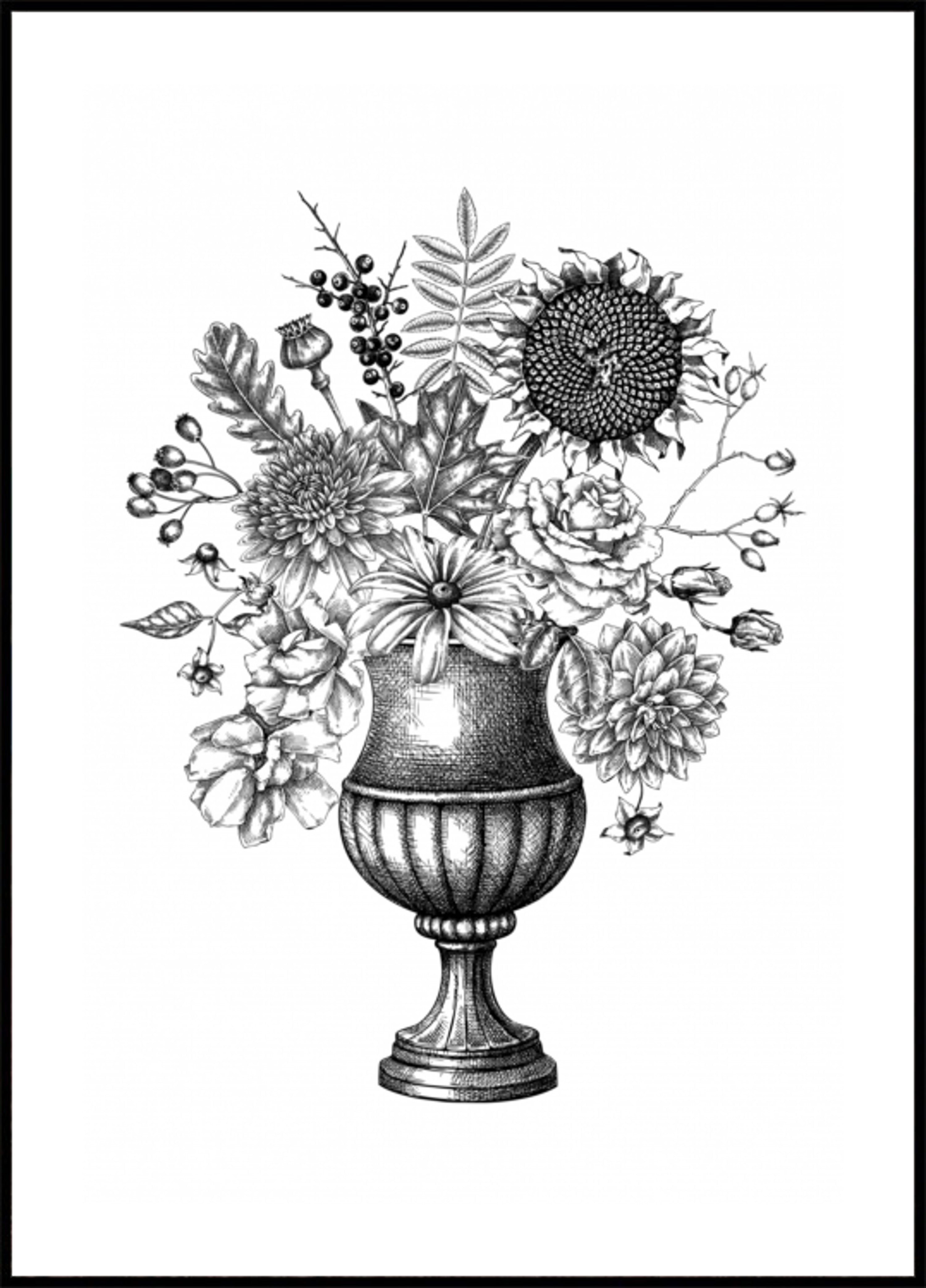 Elegante herfst bloemenurn