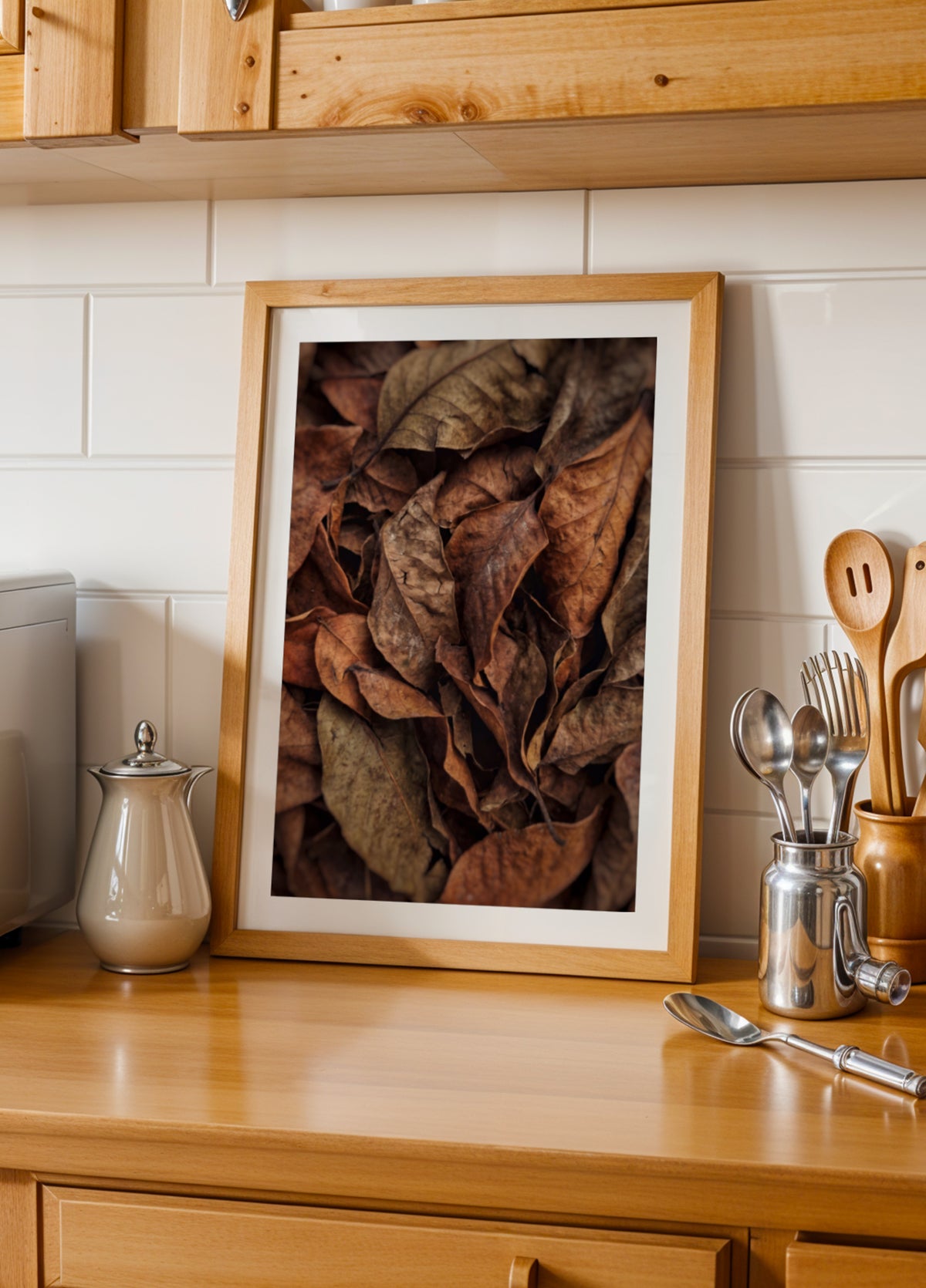 Getextureerde herfstbladeren