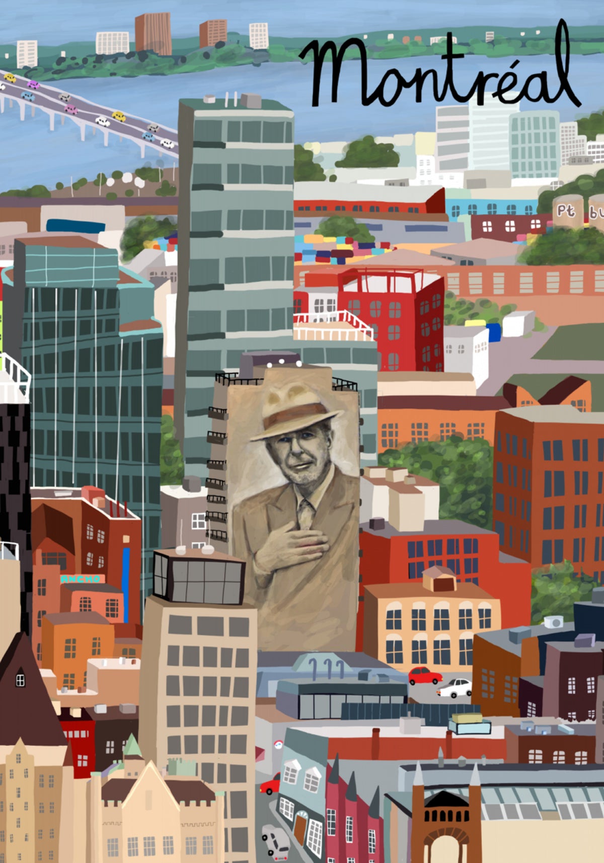 Levendig stadsgezicht van Montreal