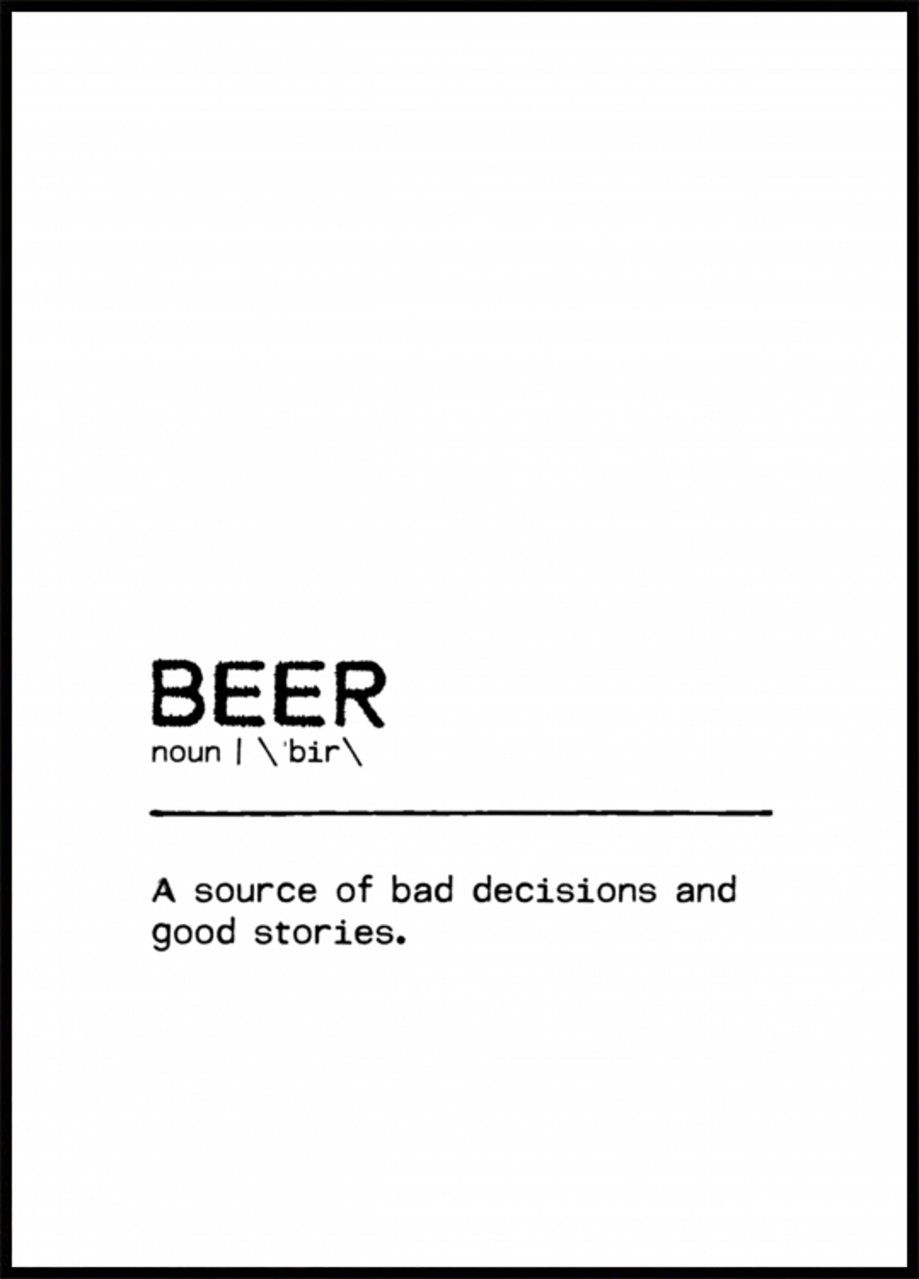 Grappige bierdefinitie