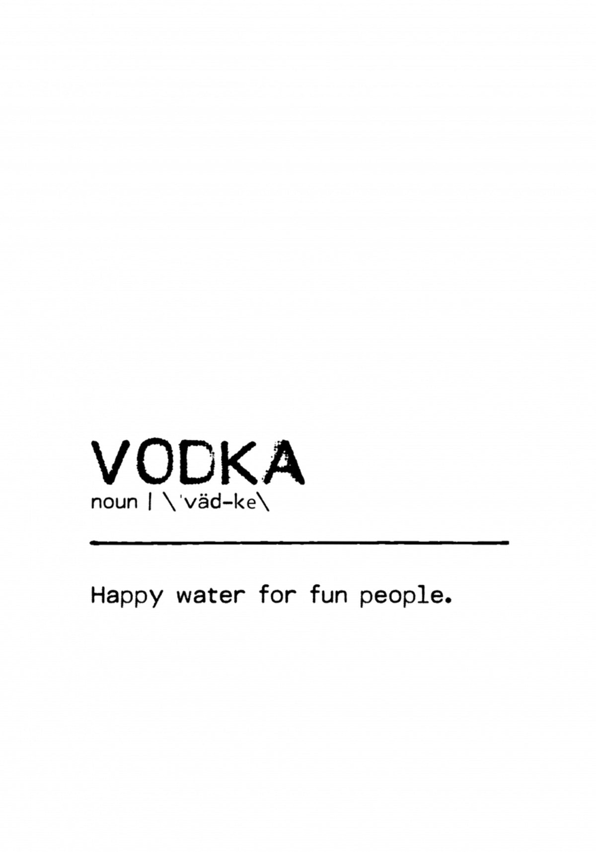 Wodka Happy Water-definitie