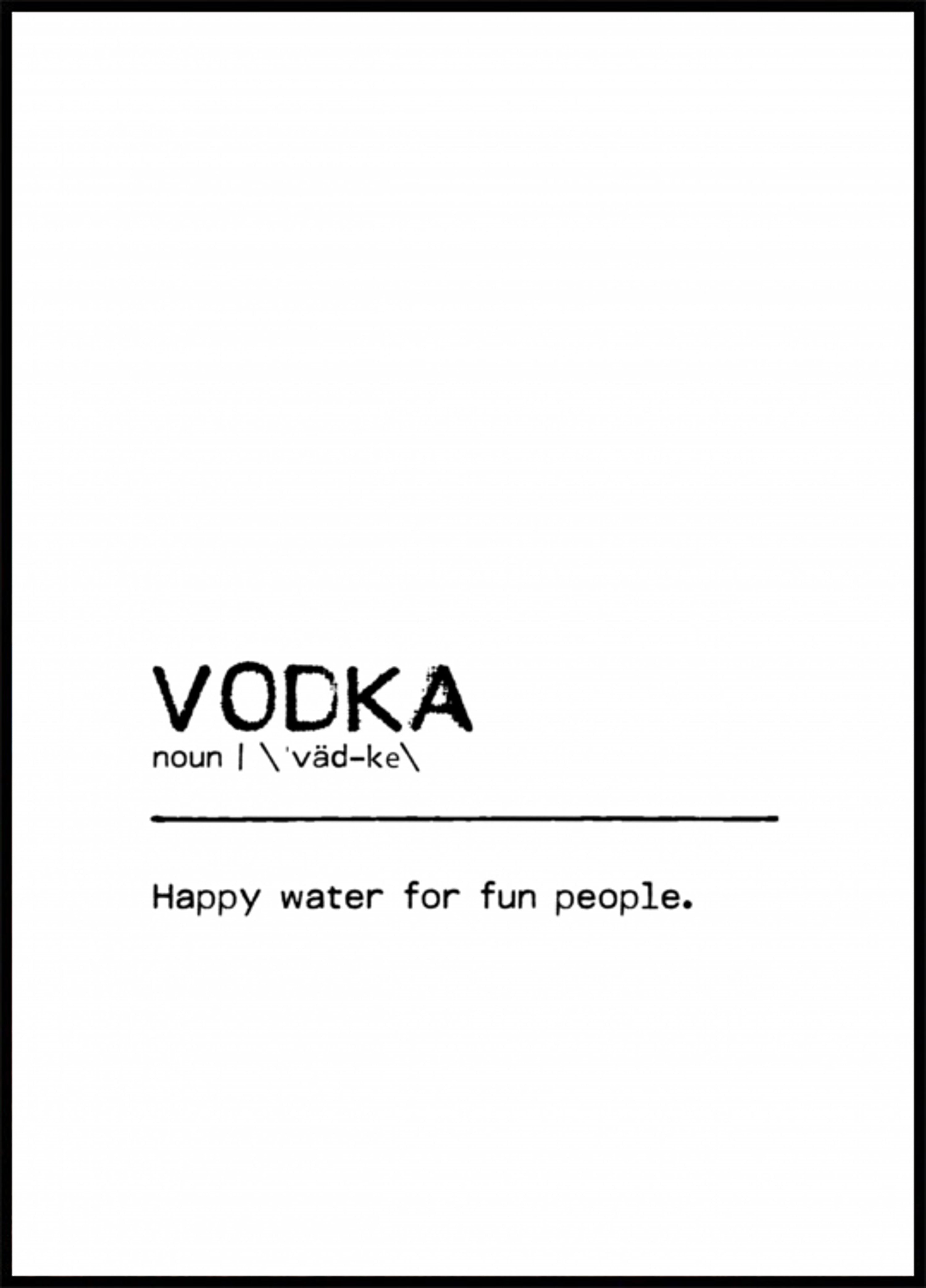 Wodka Happy Water-definitie