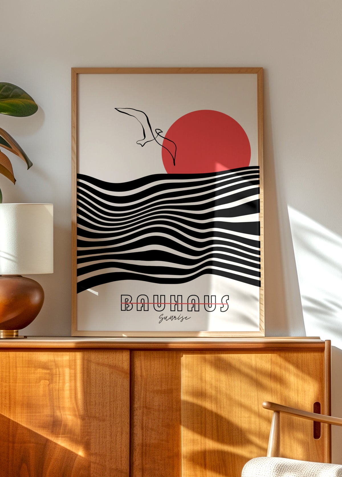 Bauhaus zonsopgang oceaan