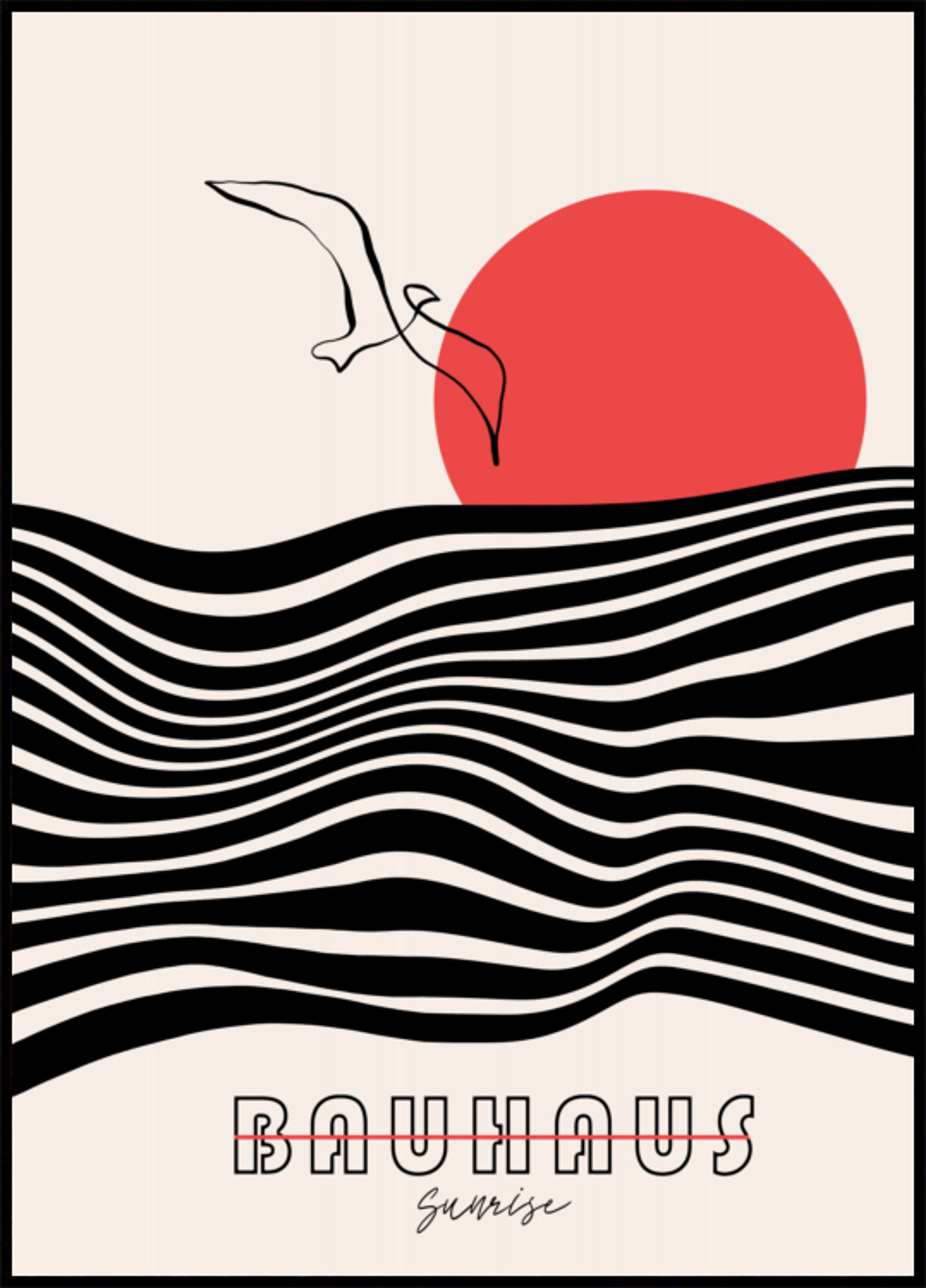Bauhaus zonsopgang oceaan