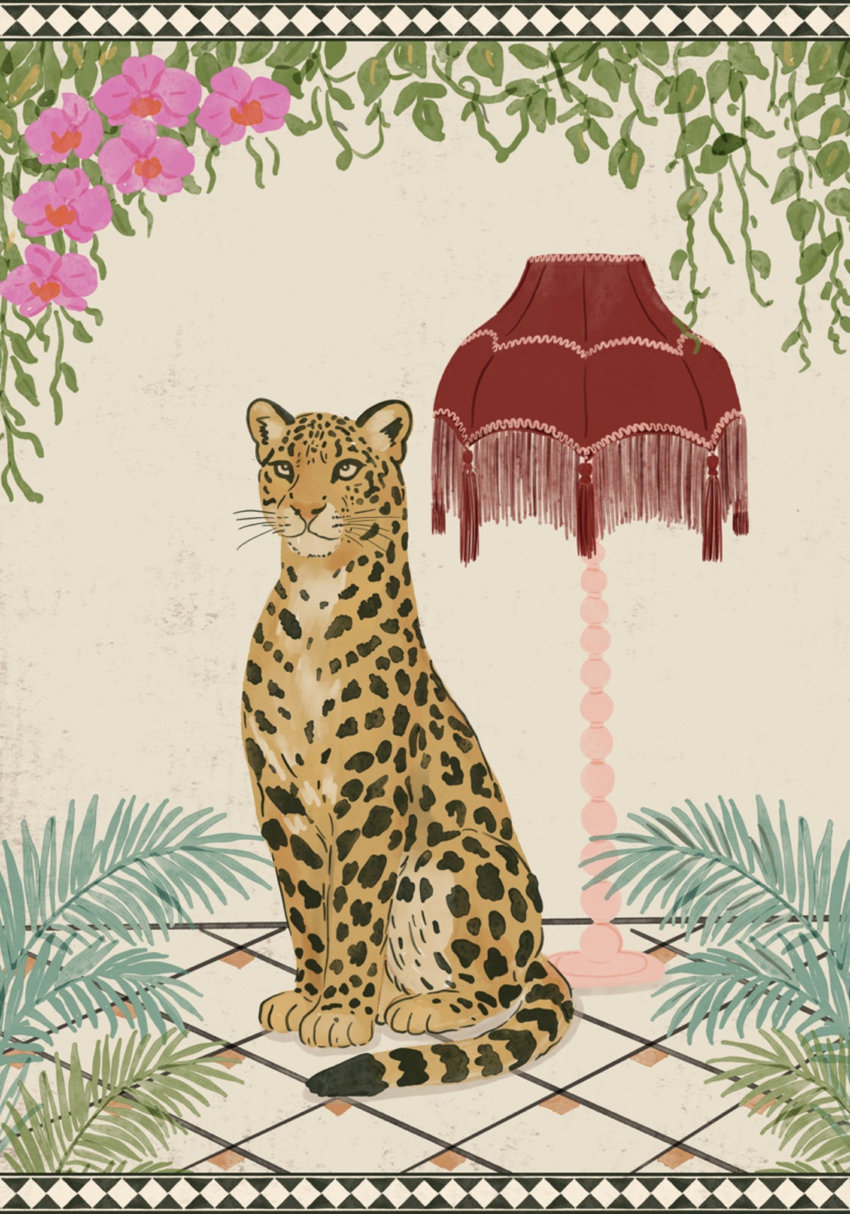 Elegante tropische luipaard