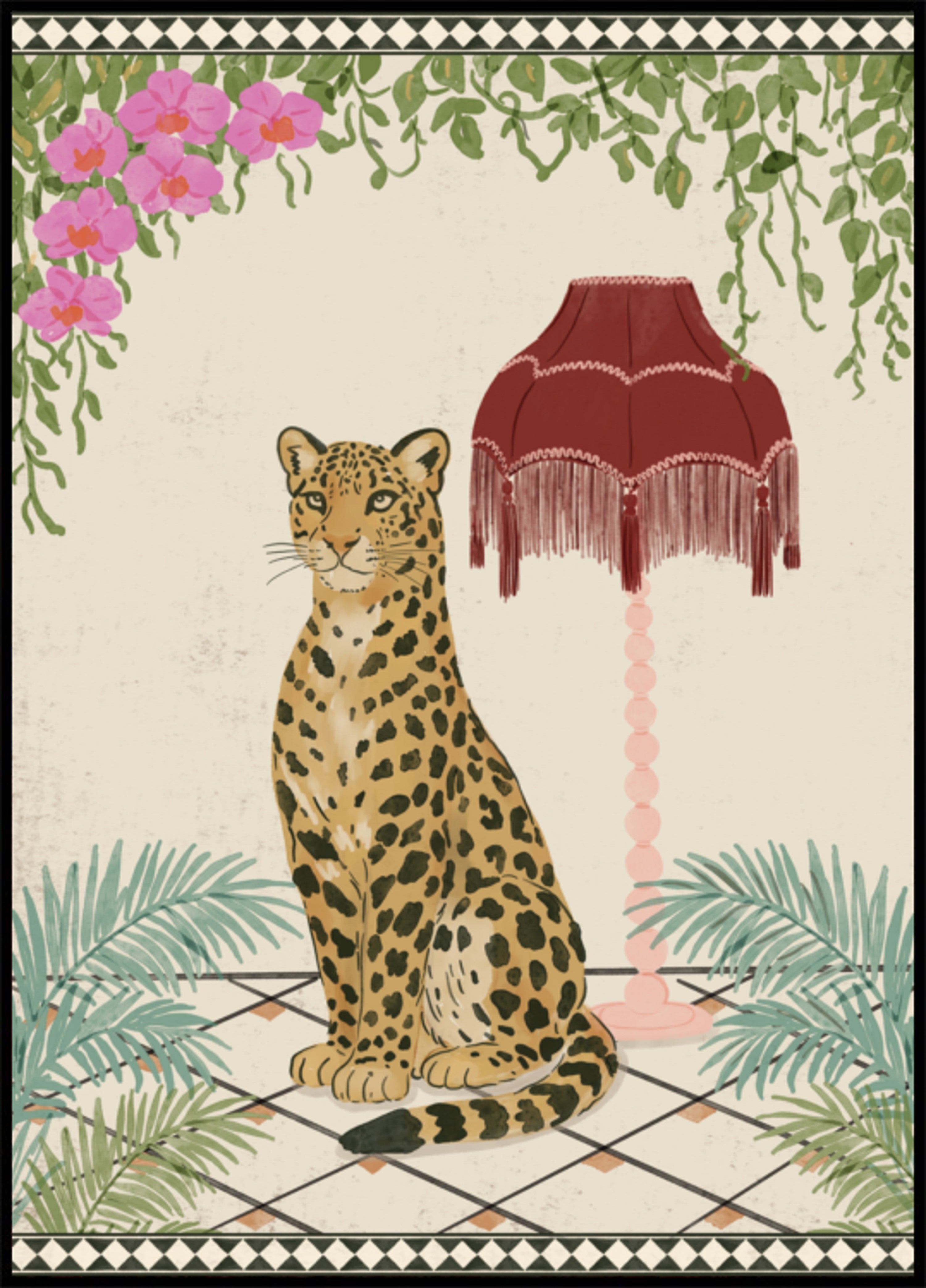 Elegante tropische luipaard