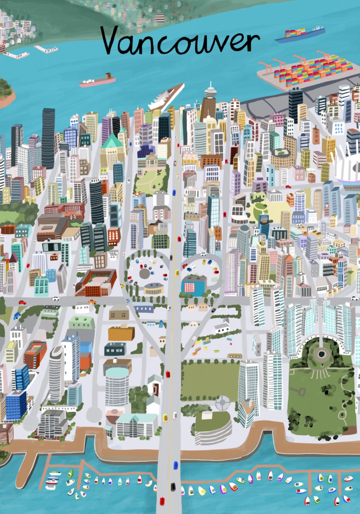 Levendige stad van Vancouver
