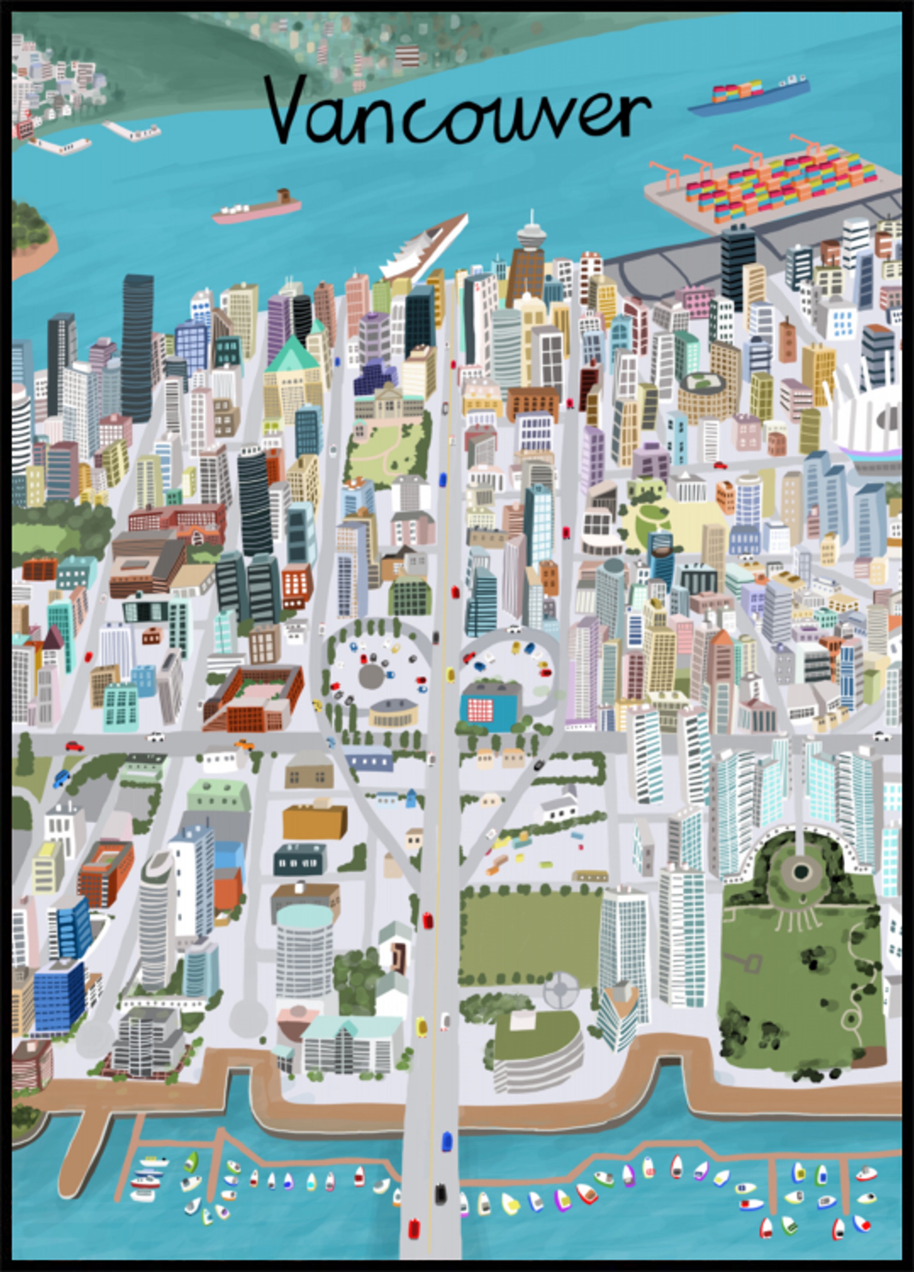 Levendige stad van Vancouver