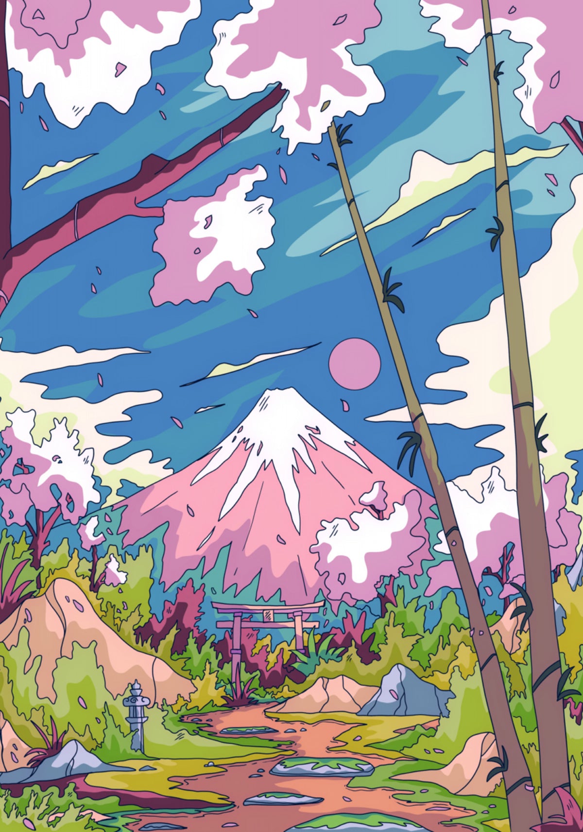 Mount Fuji-kersenpad