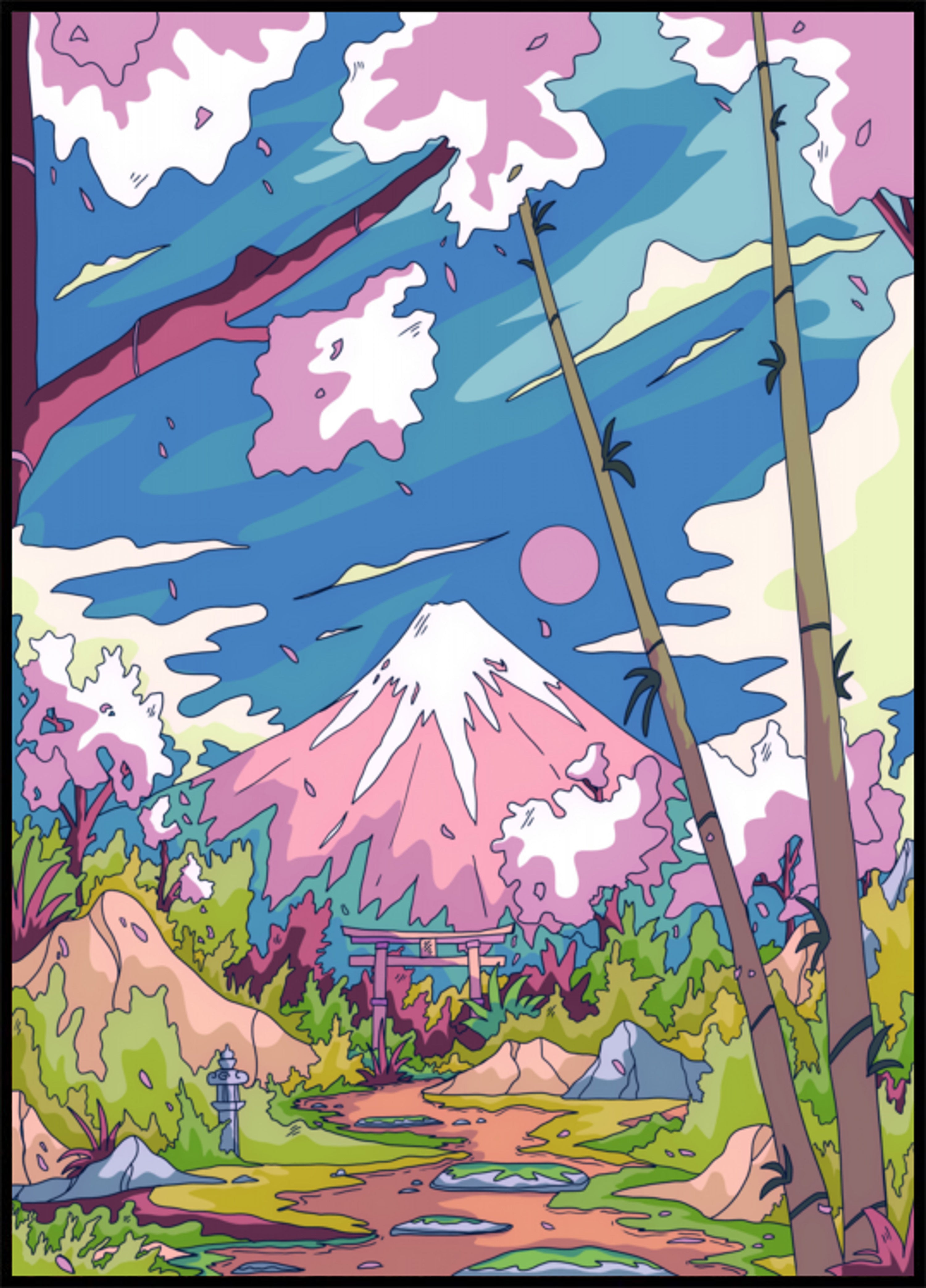 Mount Fuji-kersenpad