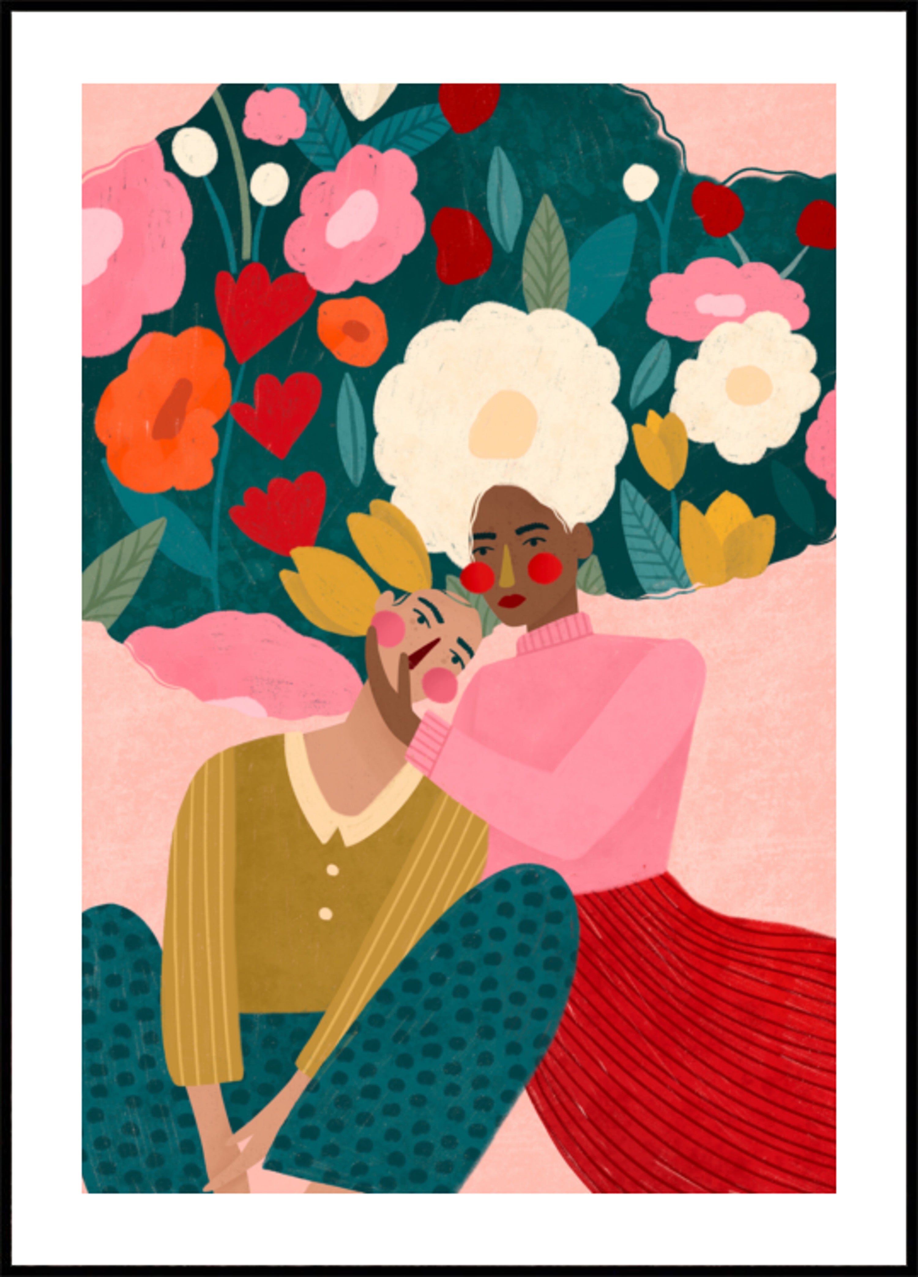 Bloemen omhelzing