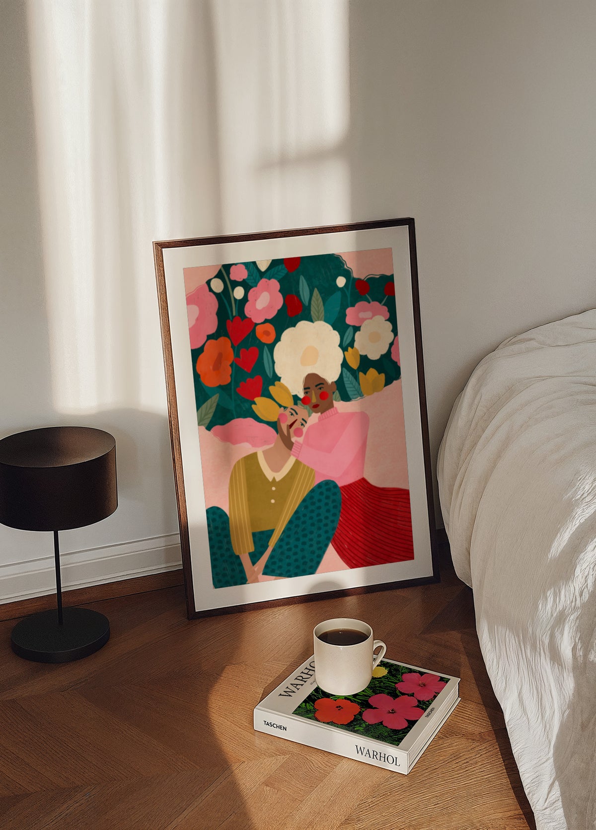 Bloemen omhelzing