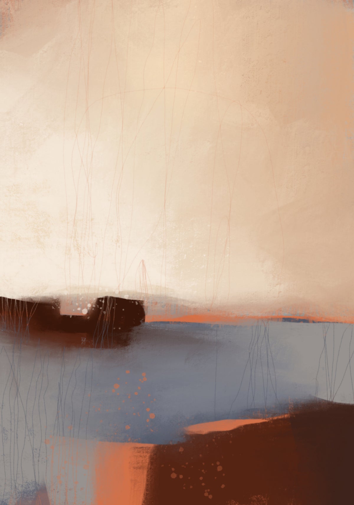 Abstracte landschapssereniteit